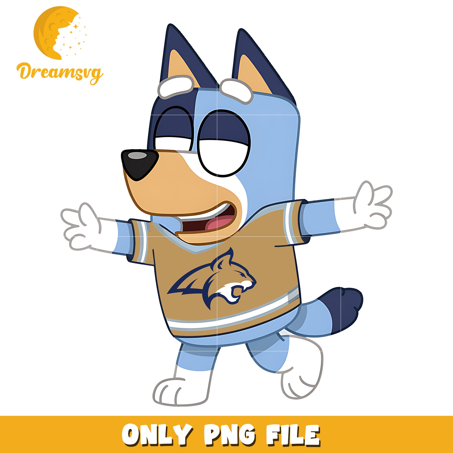 Bluey t-shirt logo ncaa png, Montana State Bobcats png, ncaa png