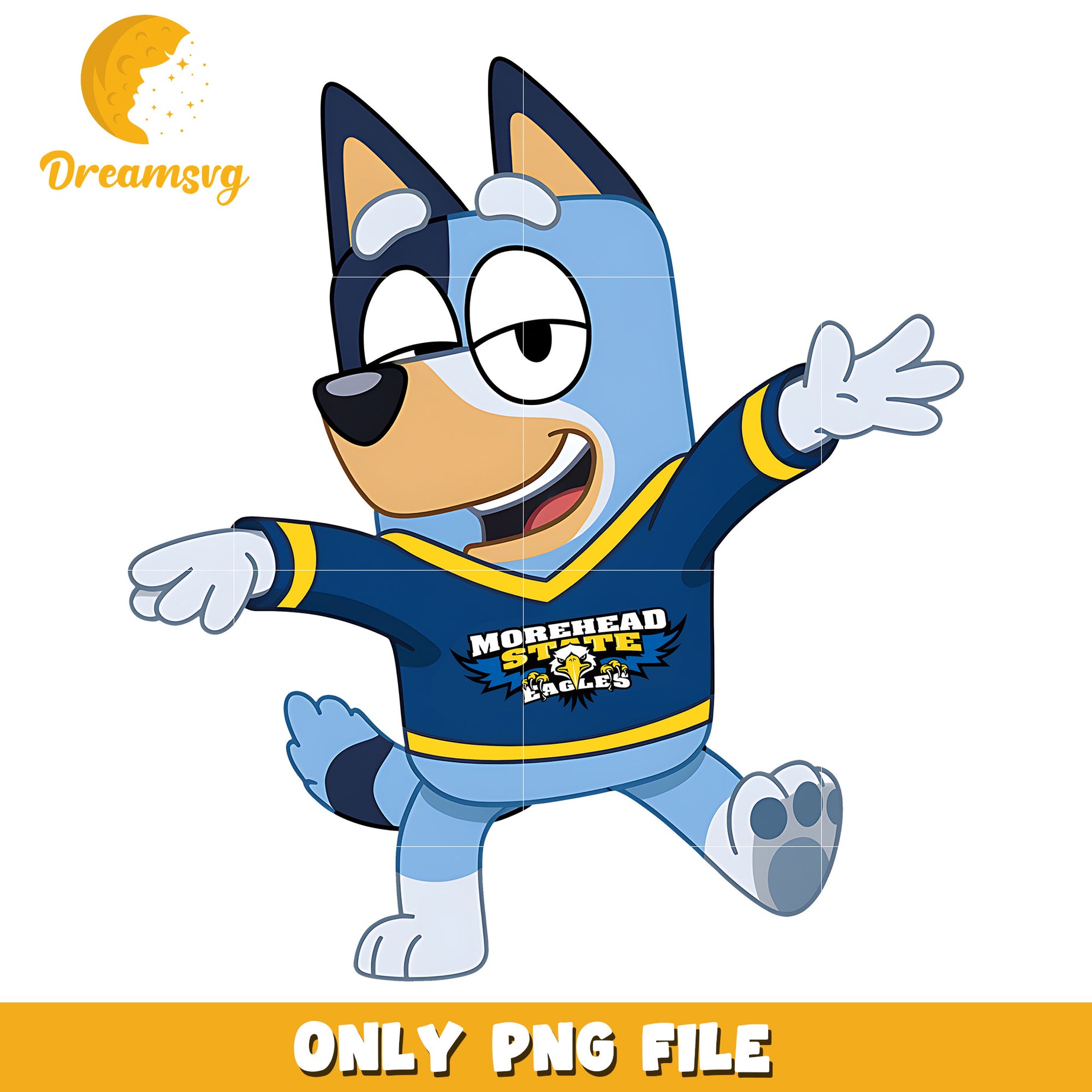 Bluey t-shirt logo ncaa png, Morehead State Eagles png, ncaa png