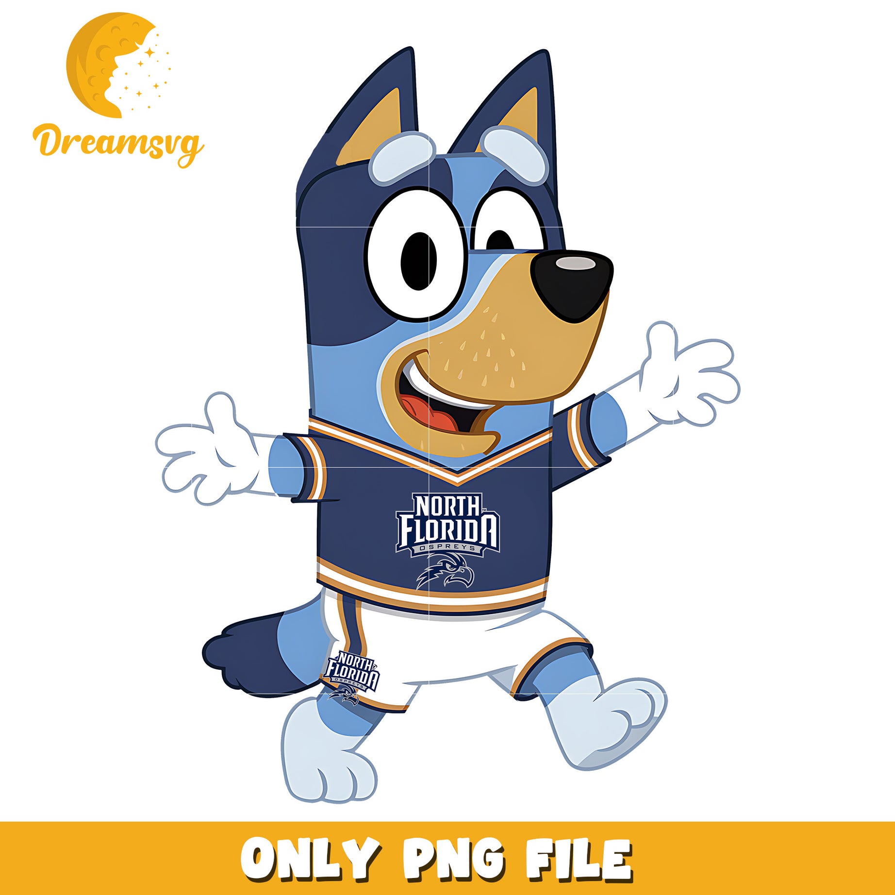Bluey t-shirt logo ncaa png, UNF Ospreys png, ncaa png