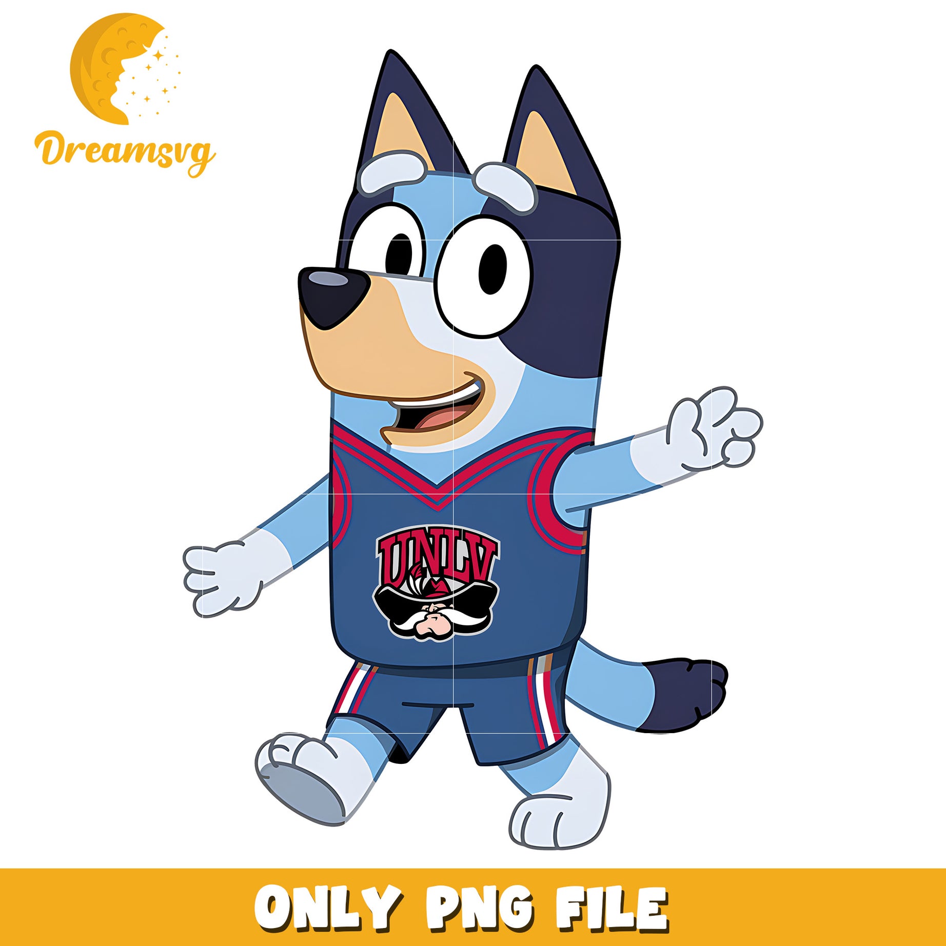Bluey t-shirt logo ncaa png, UNLV Rebels png, ncaa png