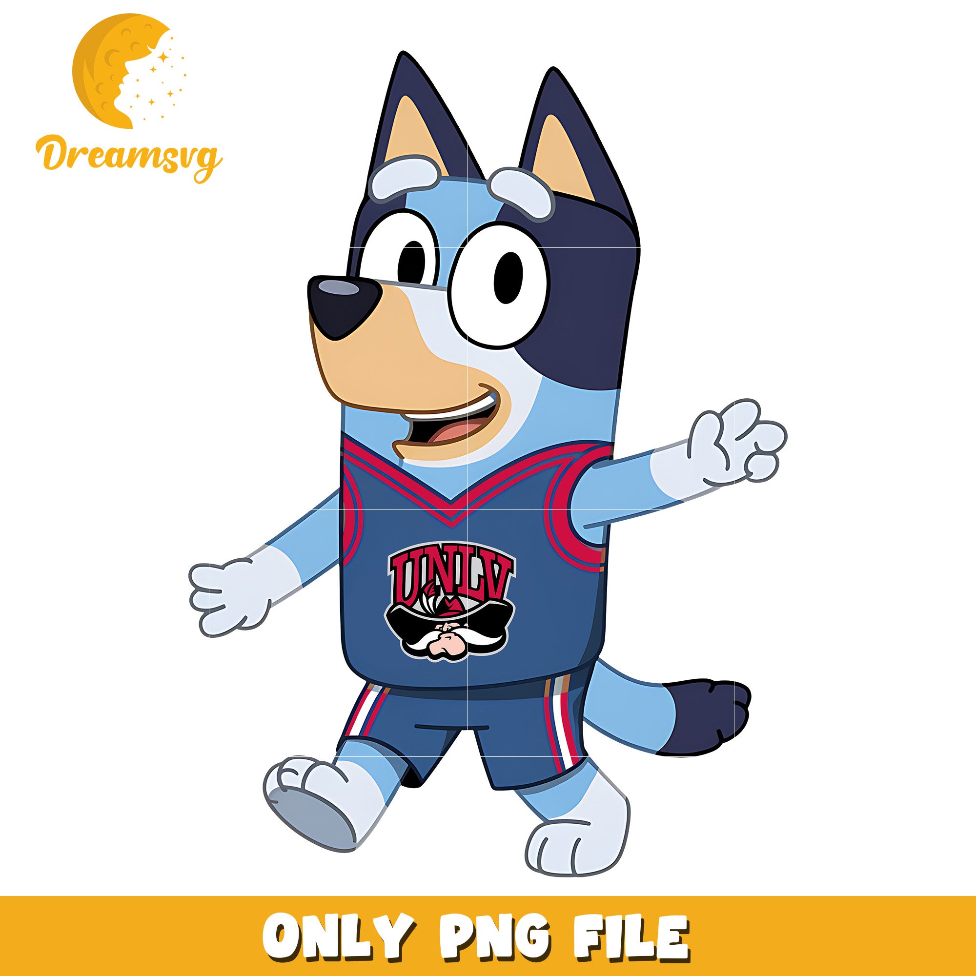 Bluey t-shirt logo ncaa png, UNLV Rebels png, ncaa png