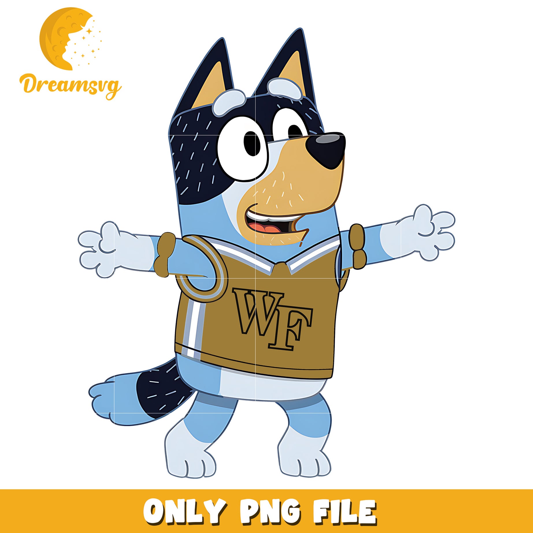 Bluey t-shirt logo ncaa png, Wake Forest Demon Deacons png, ncaa png