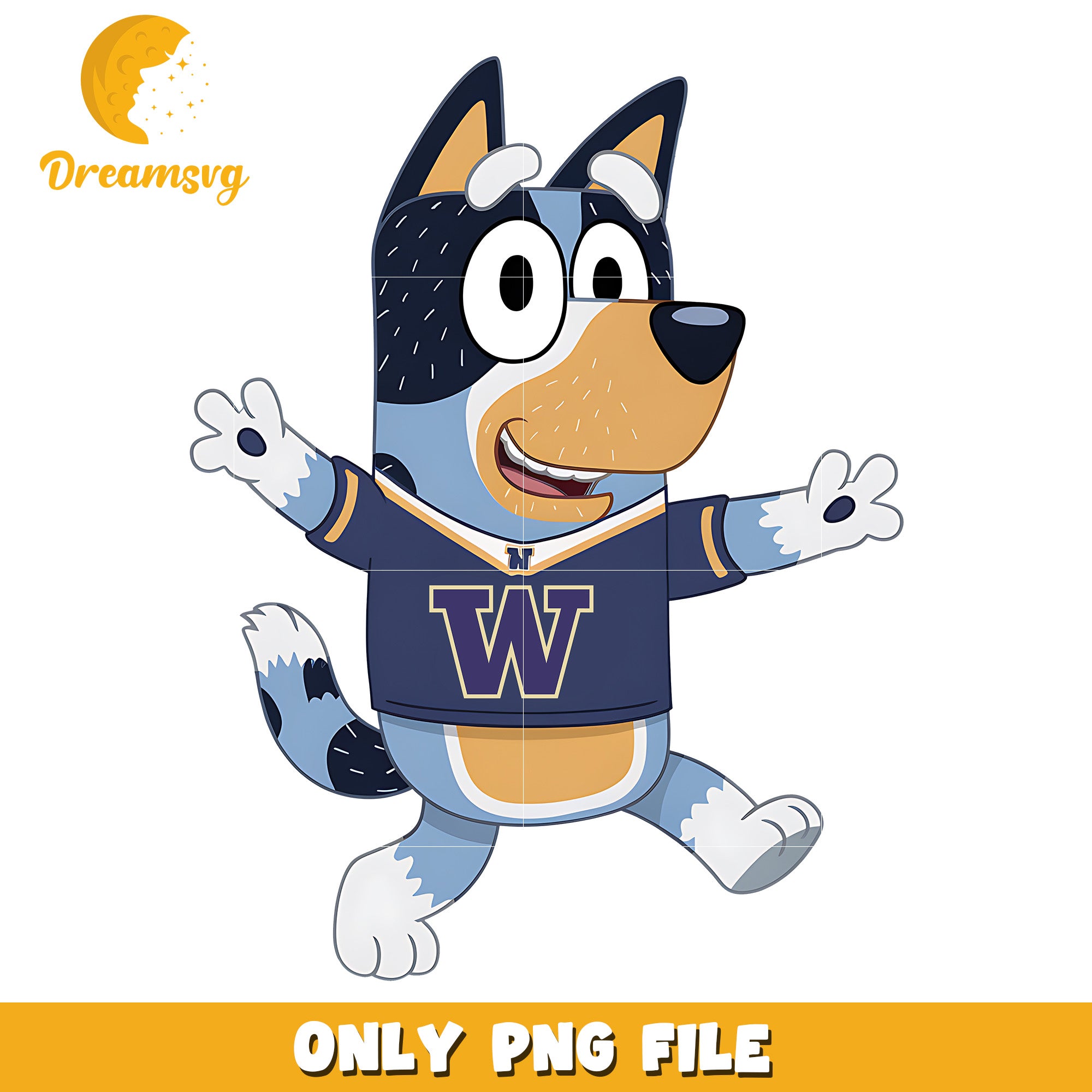 Bluey t-shirt logo ncaa png, Washington Huskies png, ncaa png