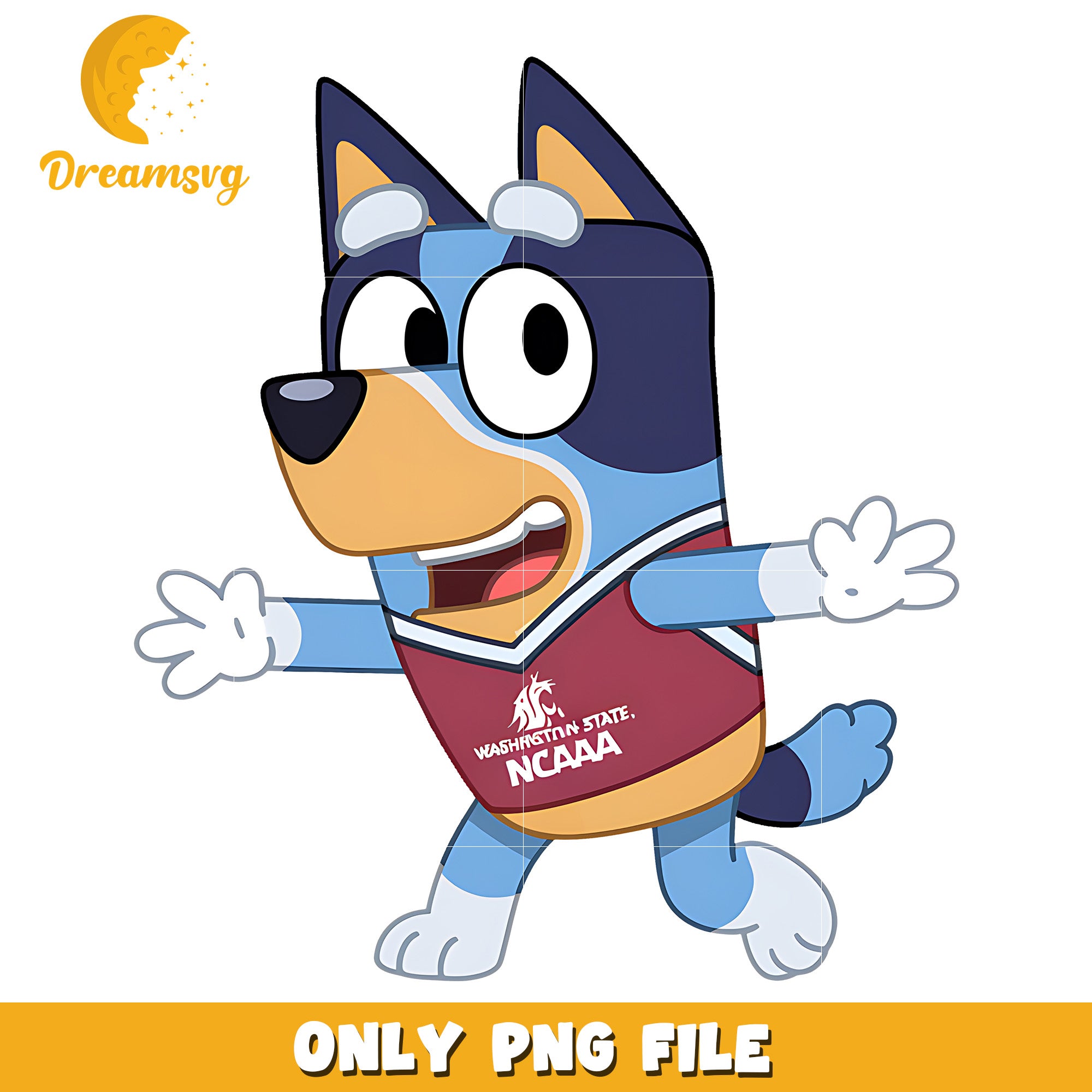 Bluey t-shirt logo ncaa png, Washington State Cougars png, ncaa png