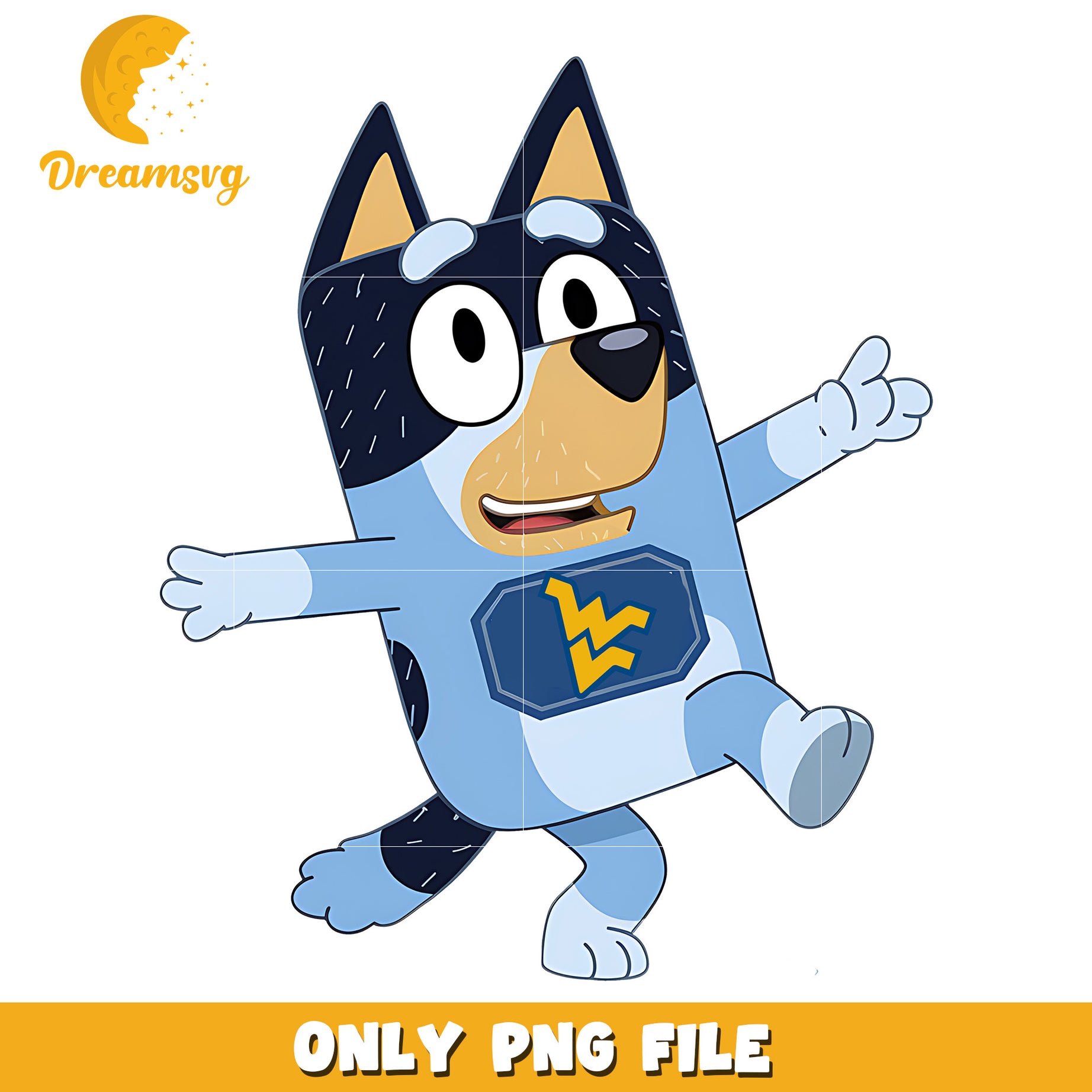 Bluey t-shirt logo ncaa png, West Virginia Mountaineers png