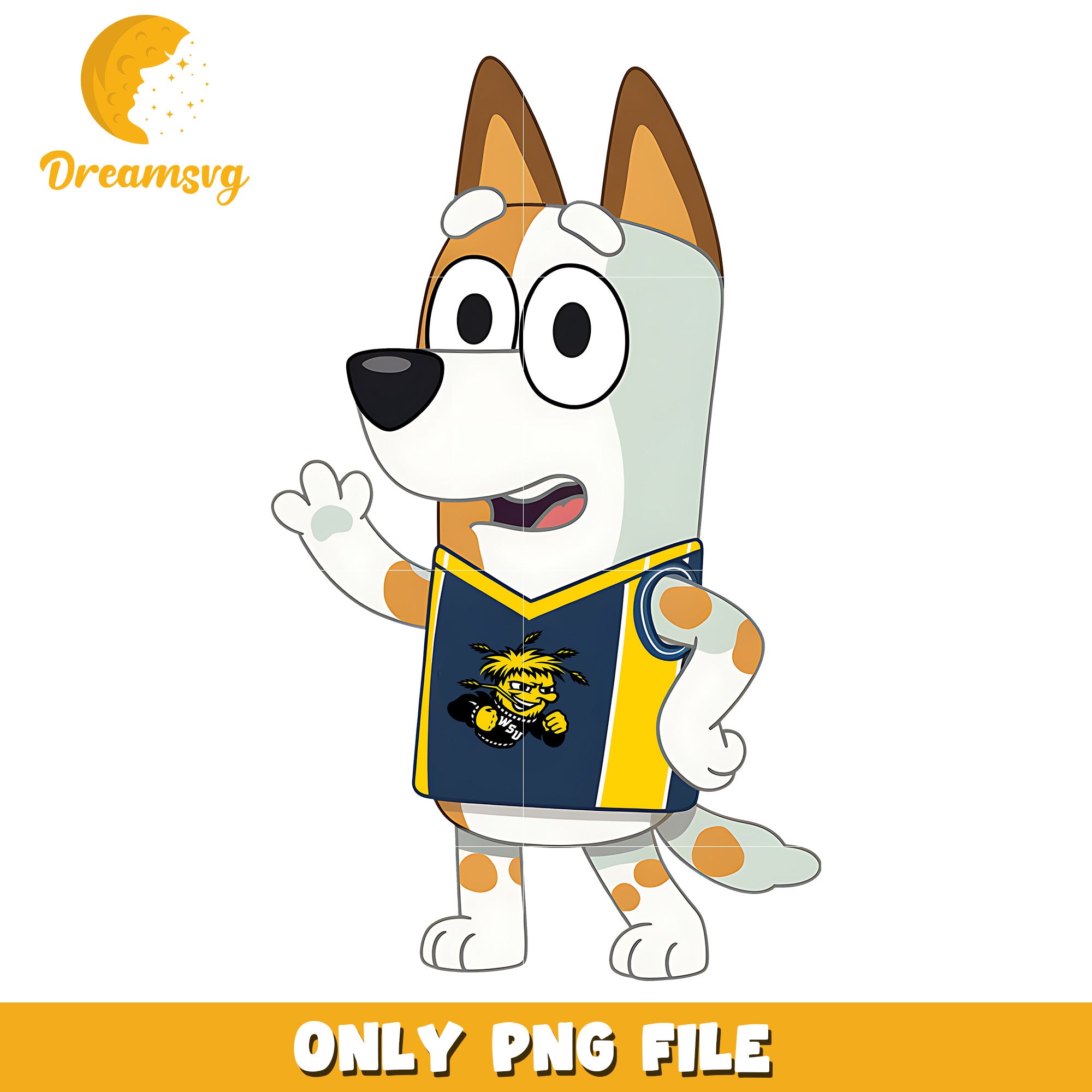 Bluey t-shirt logo ncaa png, Wichita State Shockers png, ncaa png (2)