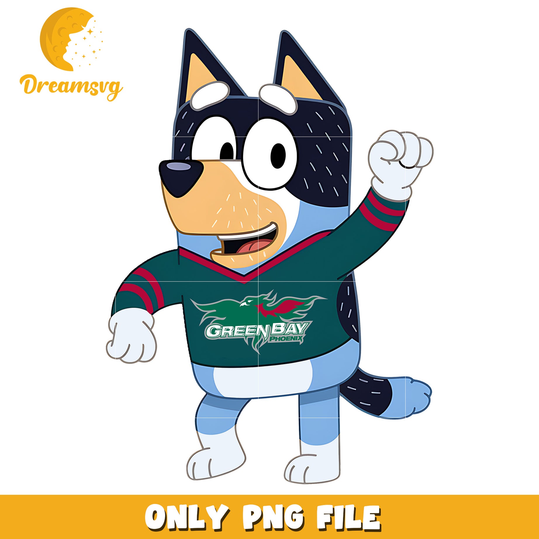 Bluey t-shirt logo ncaa png, Wisconsin Green Bay Phoenix png