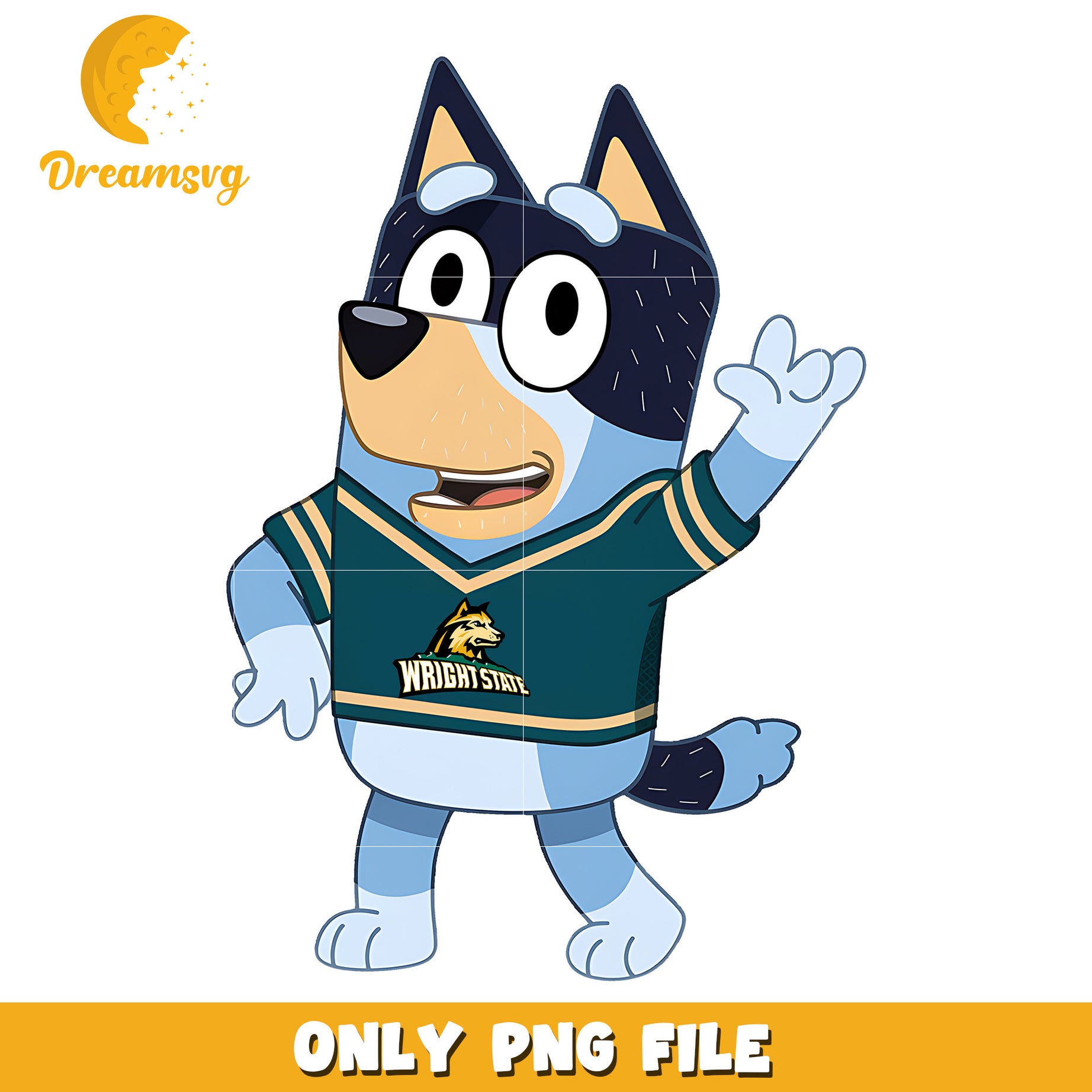 Bluey t-shirt logo ncaa png, Wright State Raiders png, ncaa png