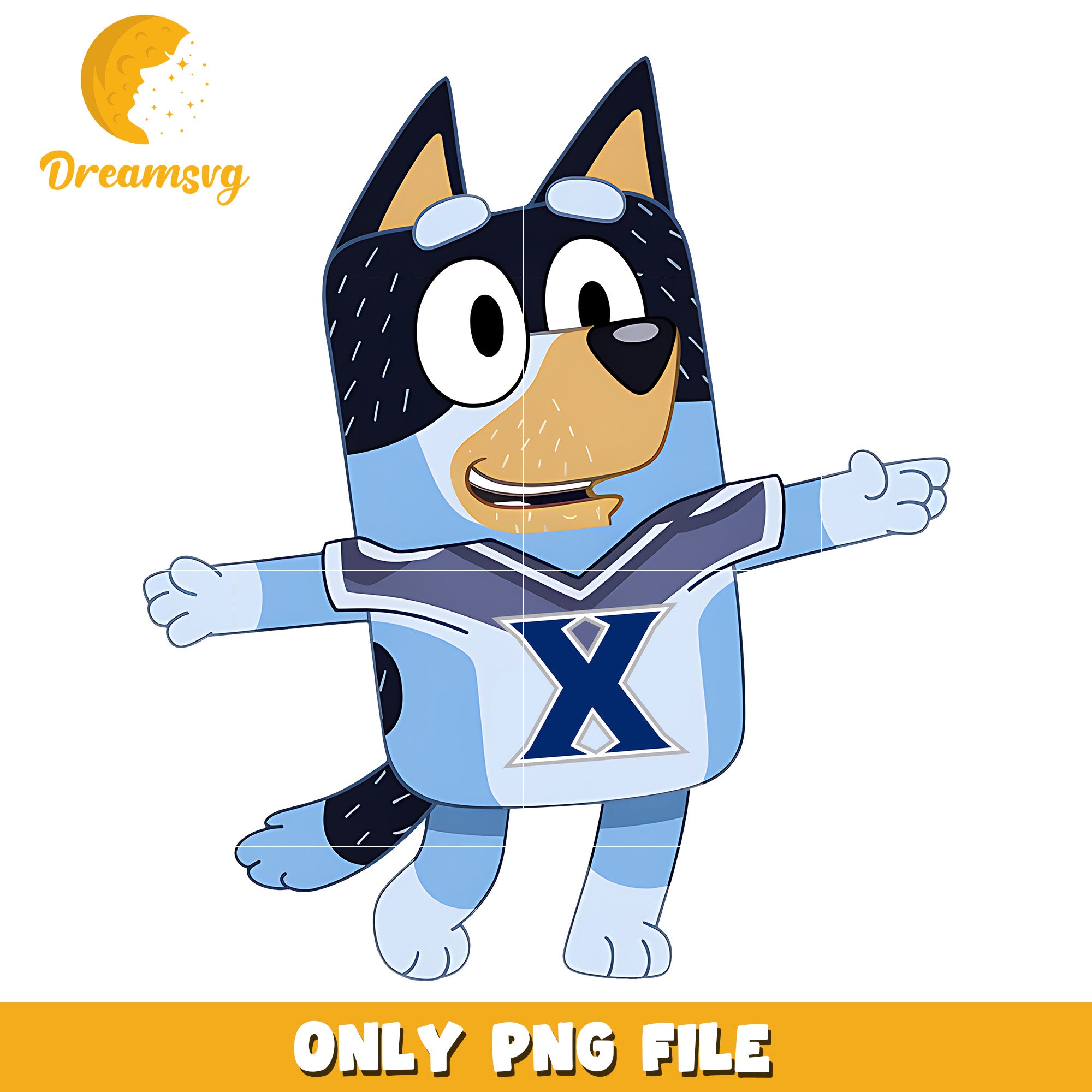 Bluey t-shirt logo ncaa png, Xavier Musketeers png, ncaa png