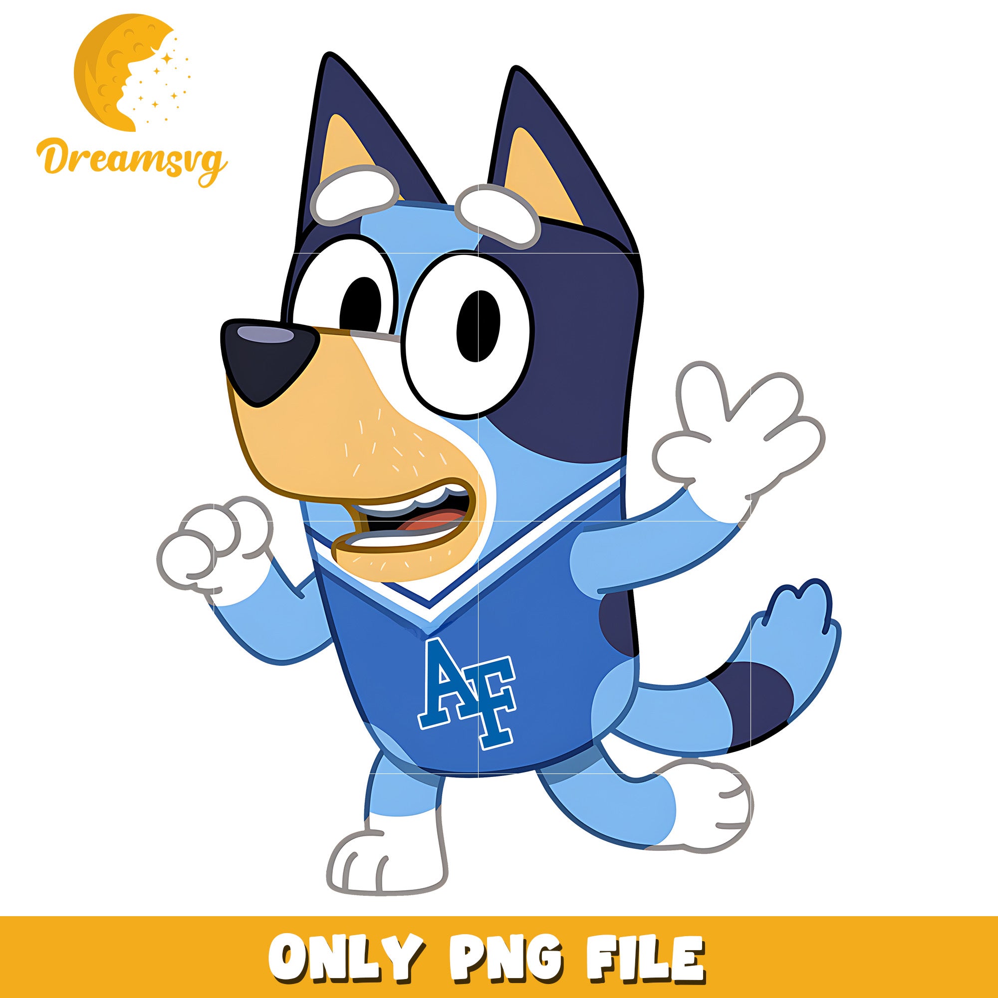 Bluey t-shirt logo png, Air Force Falcons png, ncaa png
