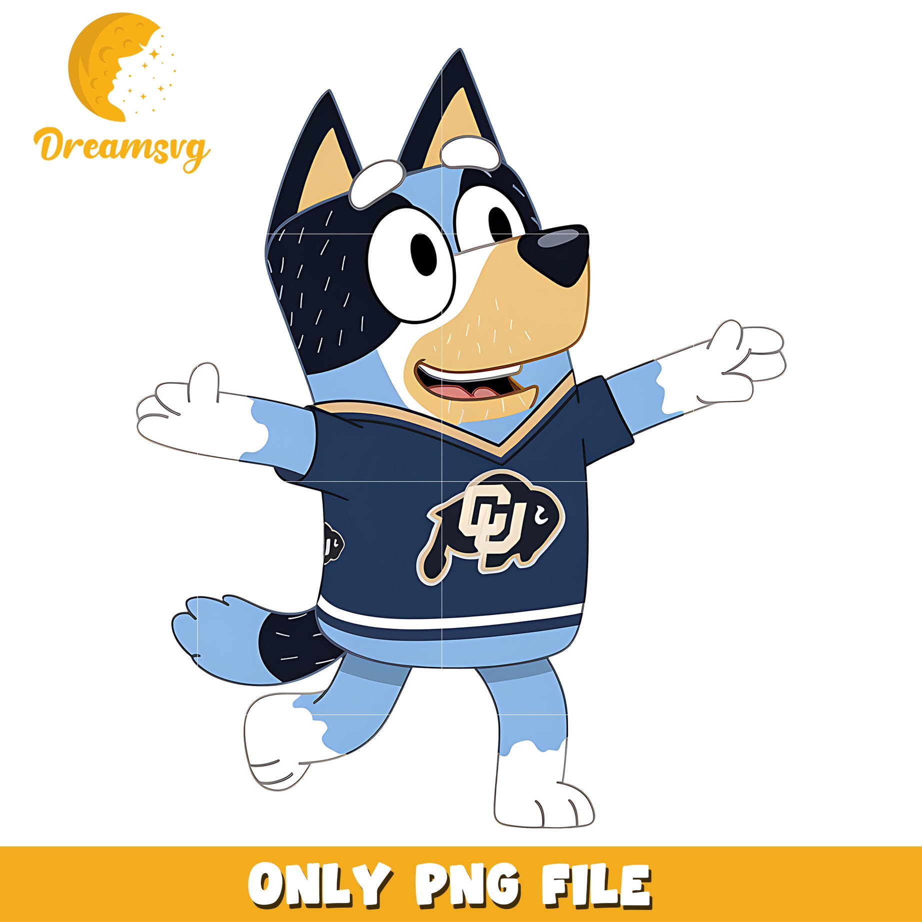 Bluey t-shirt logo png, Colorado Buffaloes png, ncaa png