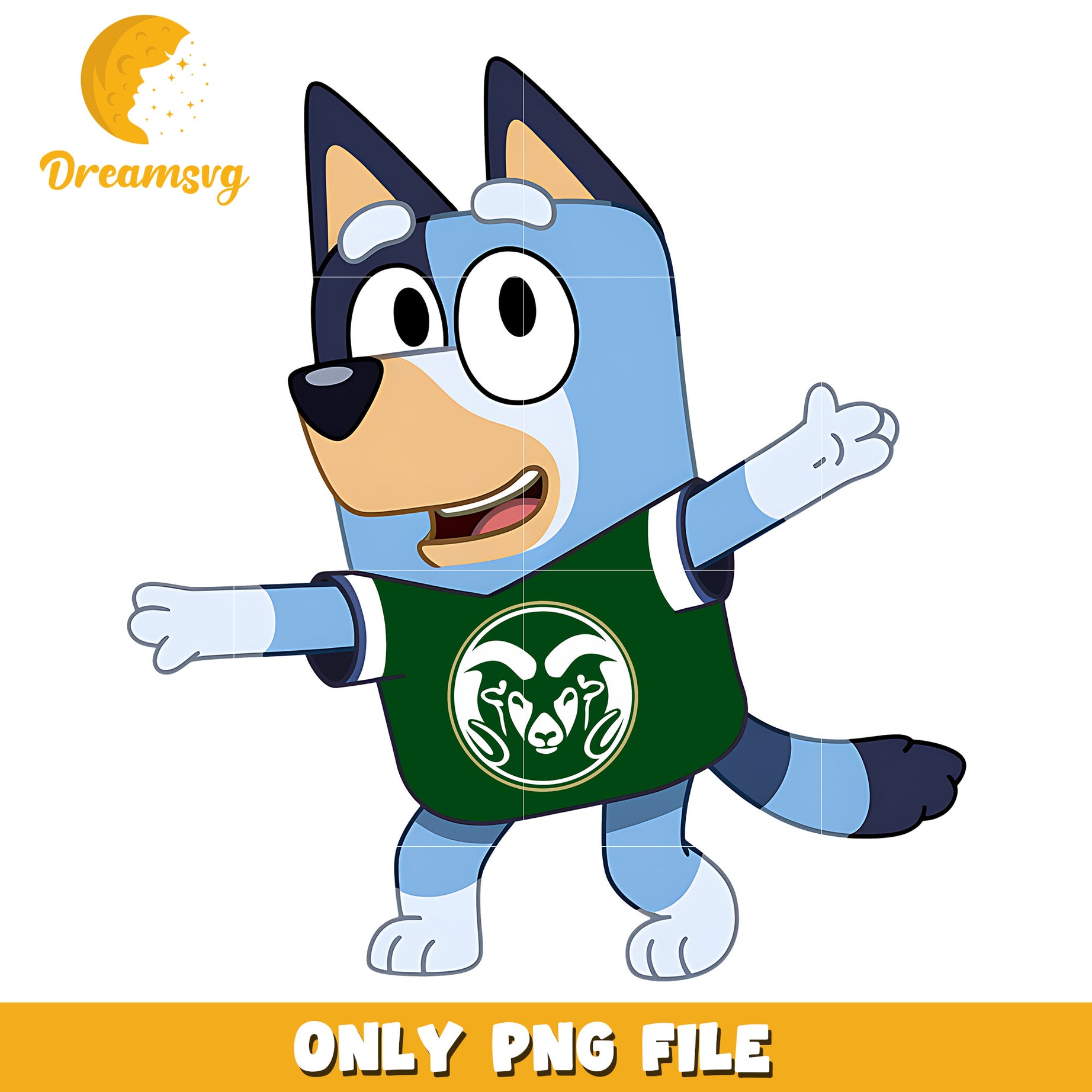 Bluey t-shirt logo png, Colorado State Rams png, ncaa png