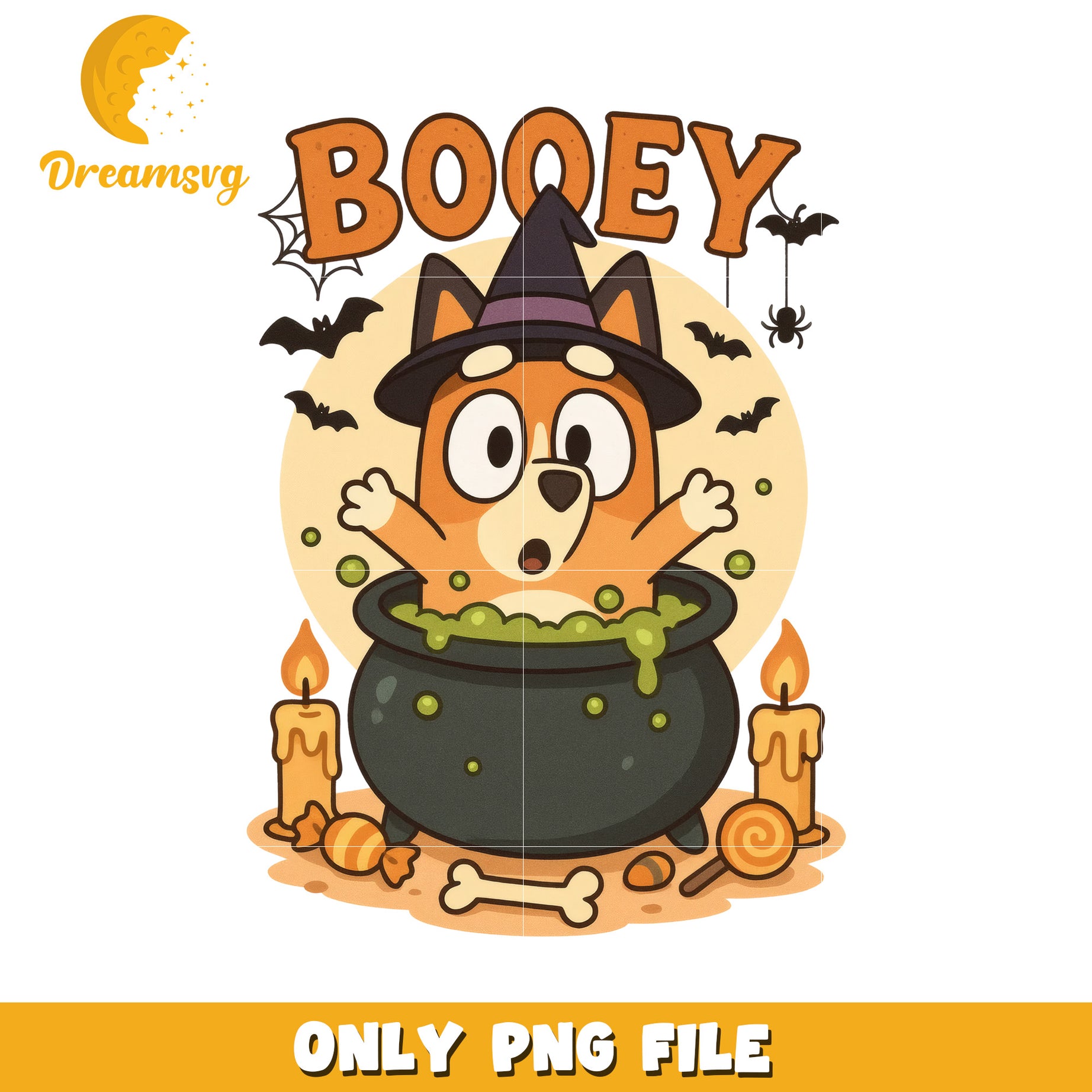 Bluey witch halloween png, spooky bluey png, halloween costumes png