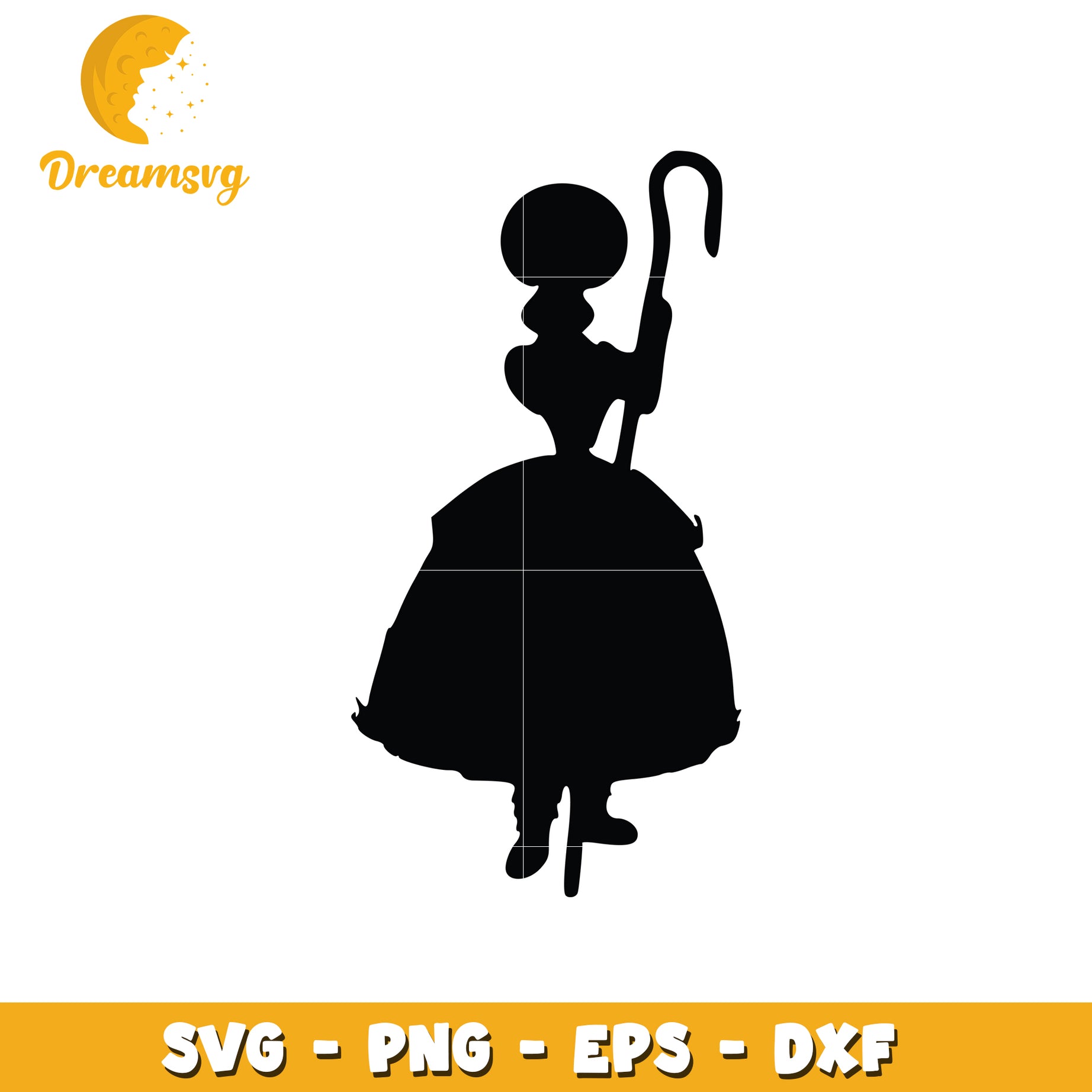 Bo Peep SVG Cut File PNG EPS DXF