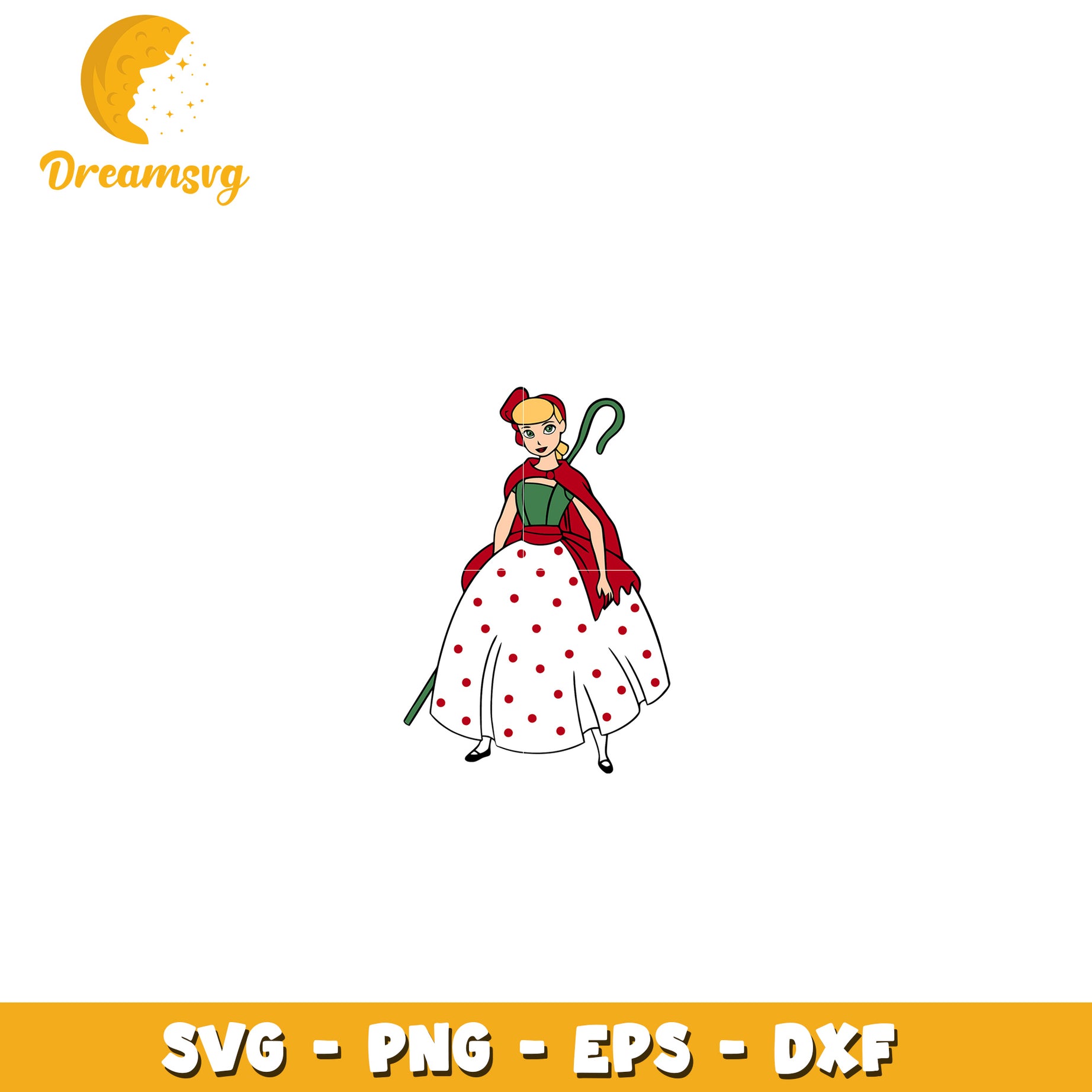 Bo Peep SVG Cut File PNG EPS DXF