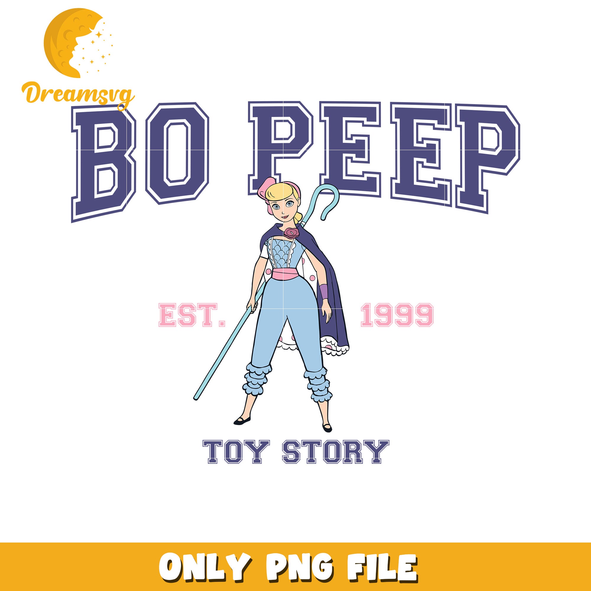 Bo Peep Toy Story PNG File Vintage Design 1999