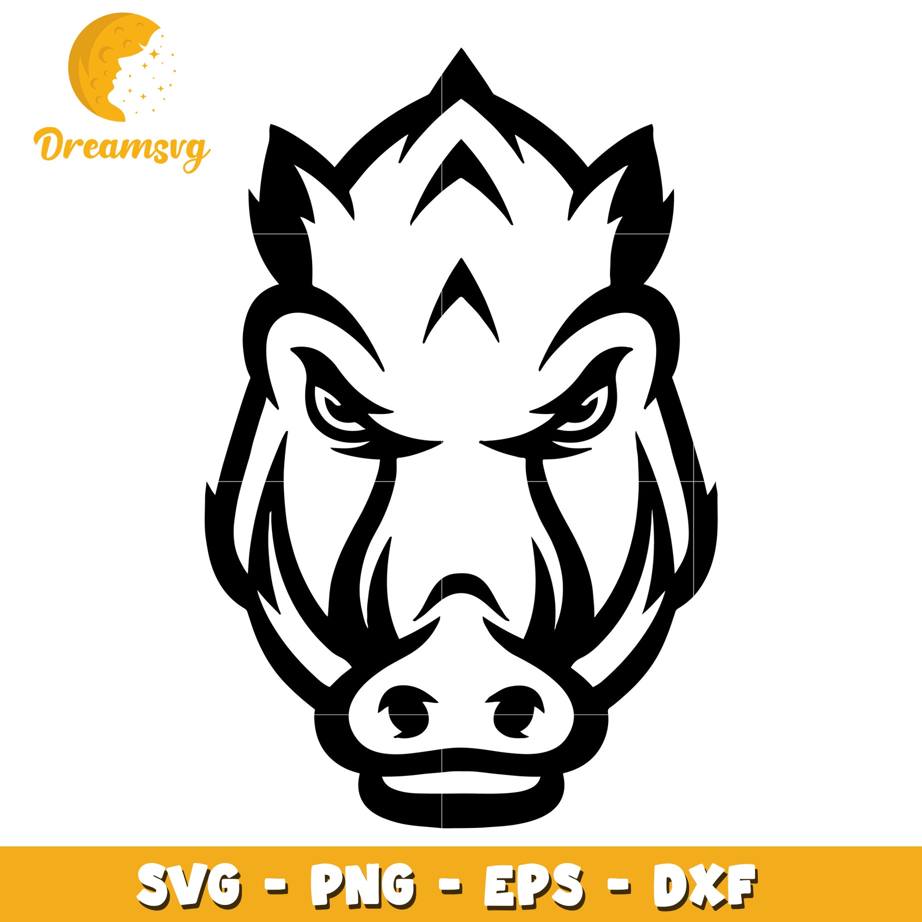 Boar Head SVG PNG EPS DXF Cut File