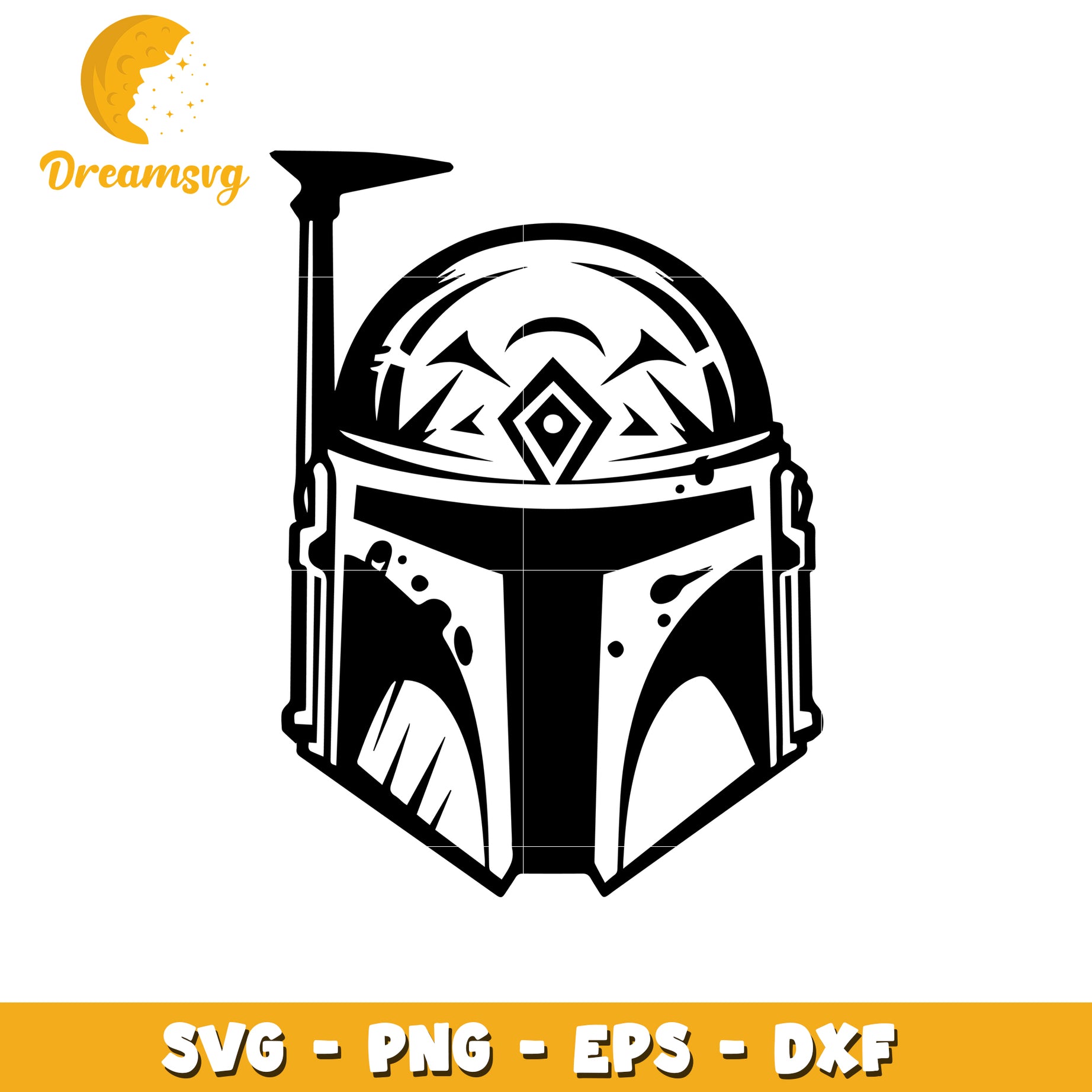 Boba Fett Helmet PNG, SVG, EPS, DXF Files
