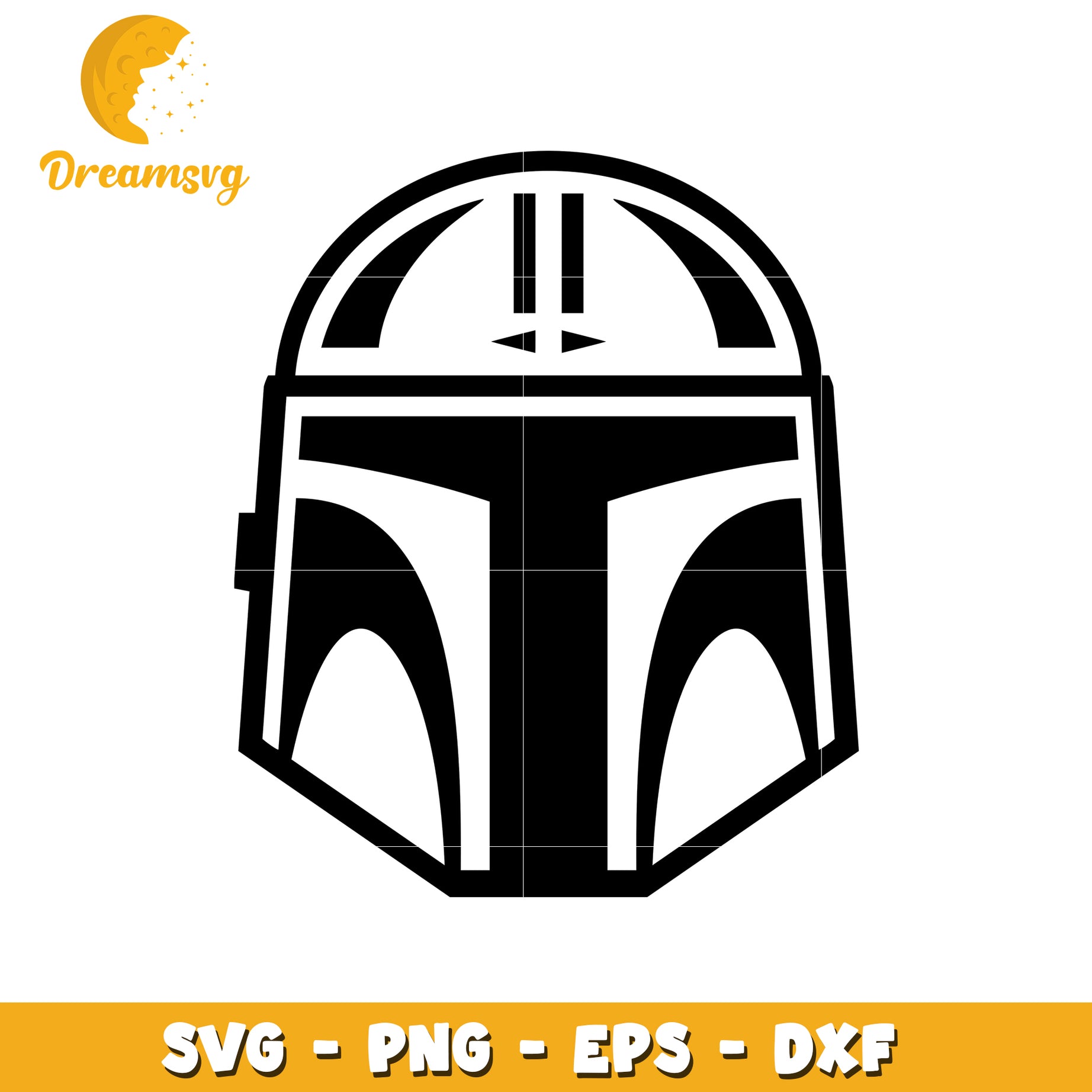 Boba Fett Helmet SVG, PNG, EPS, DXF files