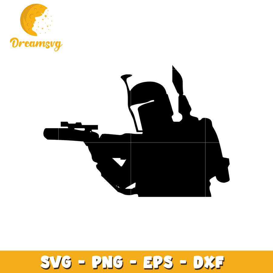 Boba Fett SVG Silhouette Cut File