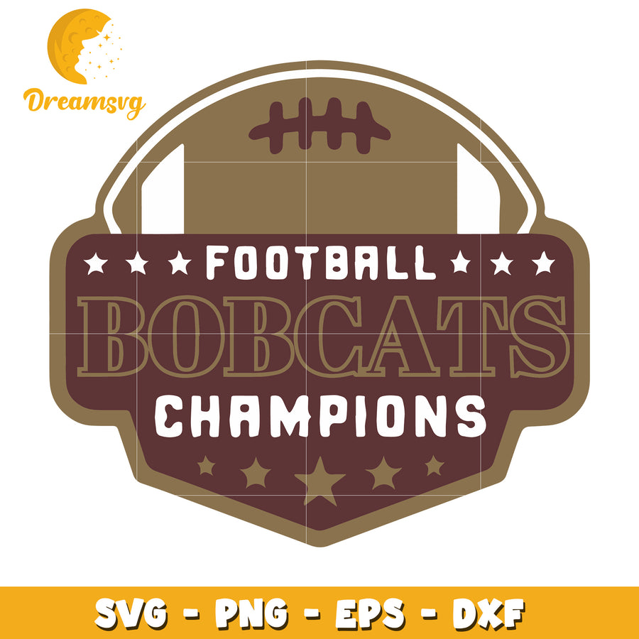 Bobcats Football Champions SVG PNG EPS DXF