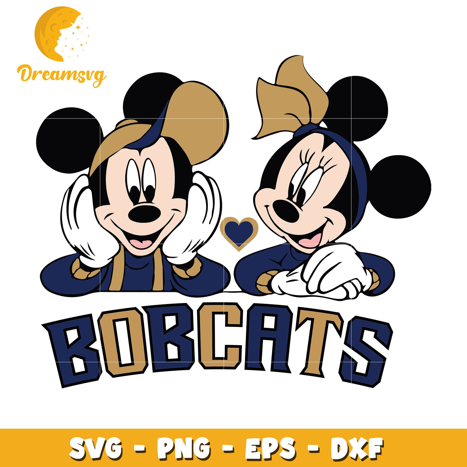 Bobcats Mickey Minnie SVG PNG EPS DXF