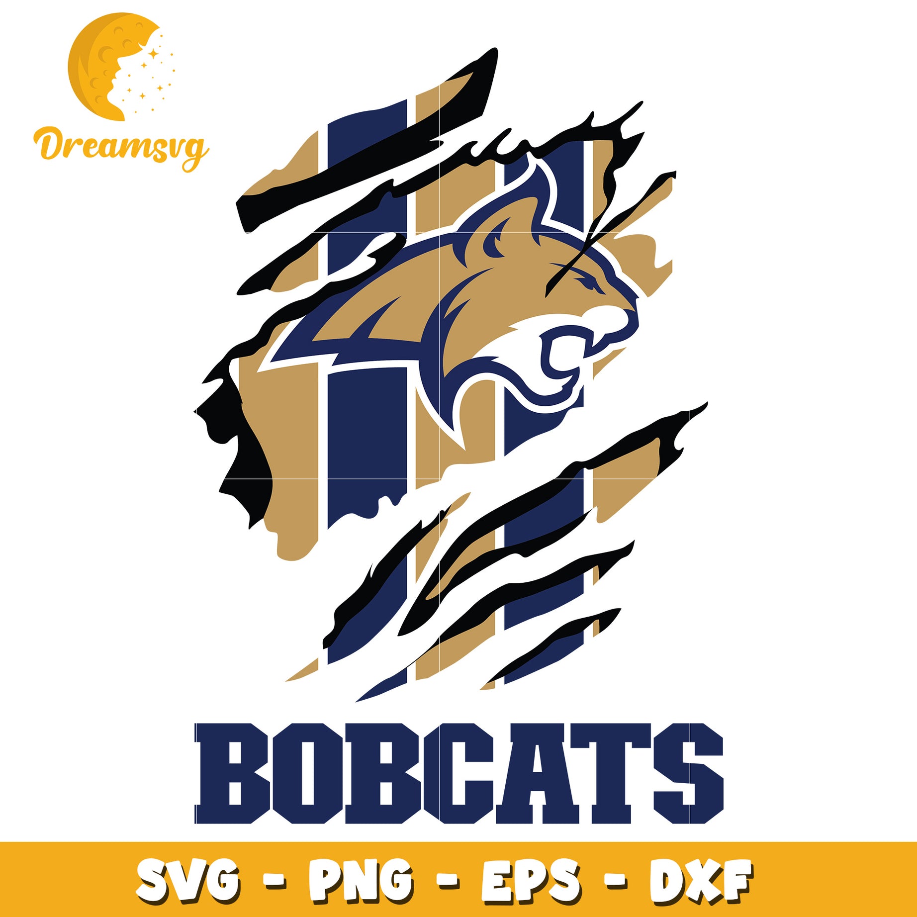 Bobcats SVG PNG EPS DXF Ripped Design