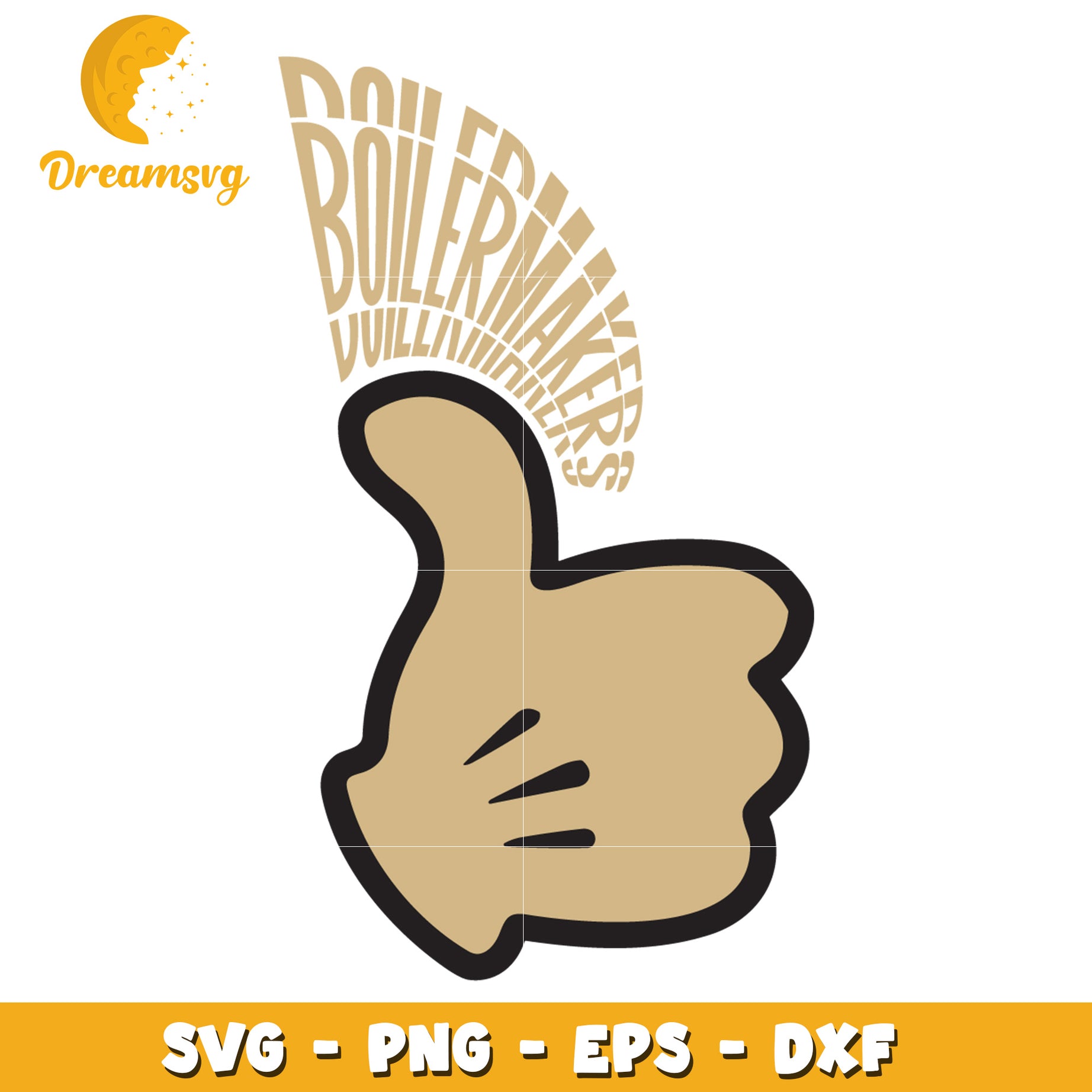 Boilermaker Thumbs Up SVG Cut File