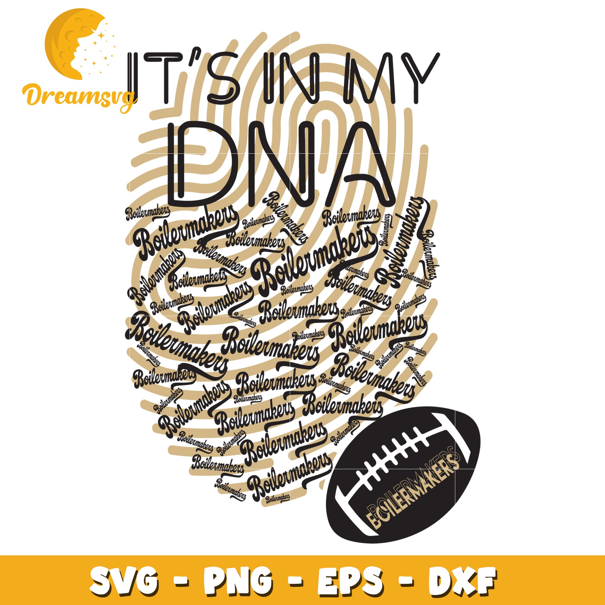 Boilermakers DNA Fingerprint SVG Cut File