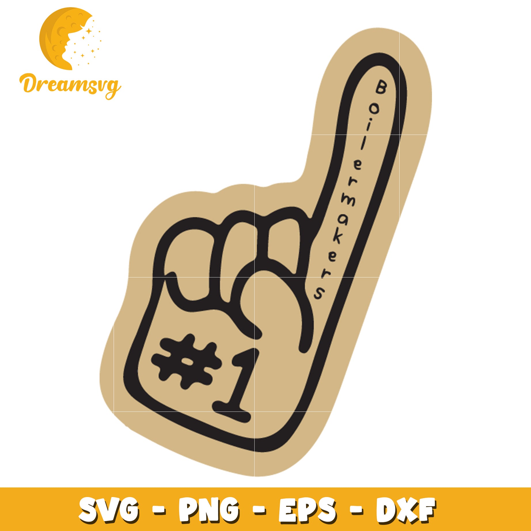 Boilermakers #1 Foam Finger SVG