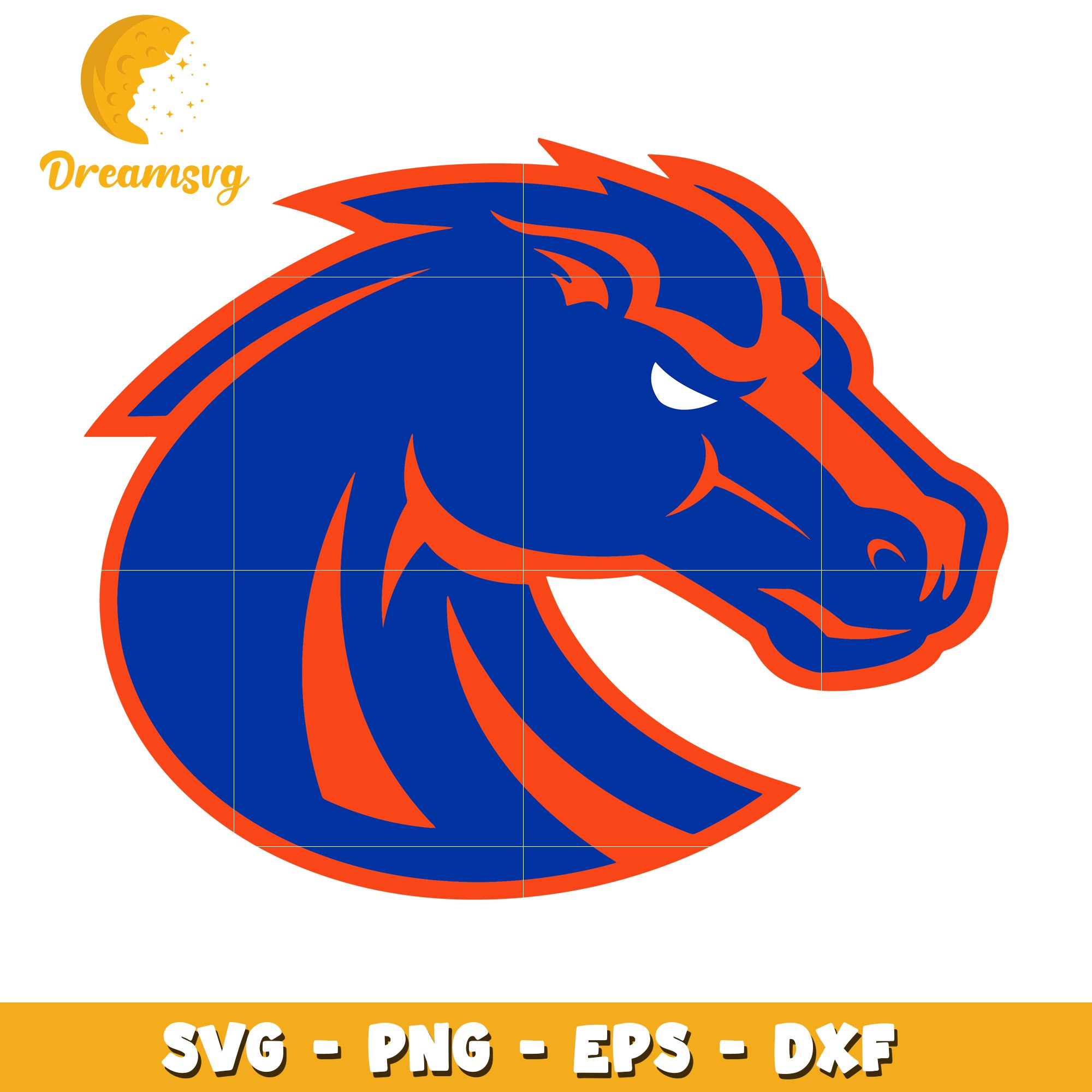 Boise State Broncos Horse Logo SVG for Digital Design Use