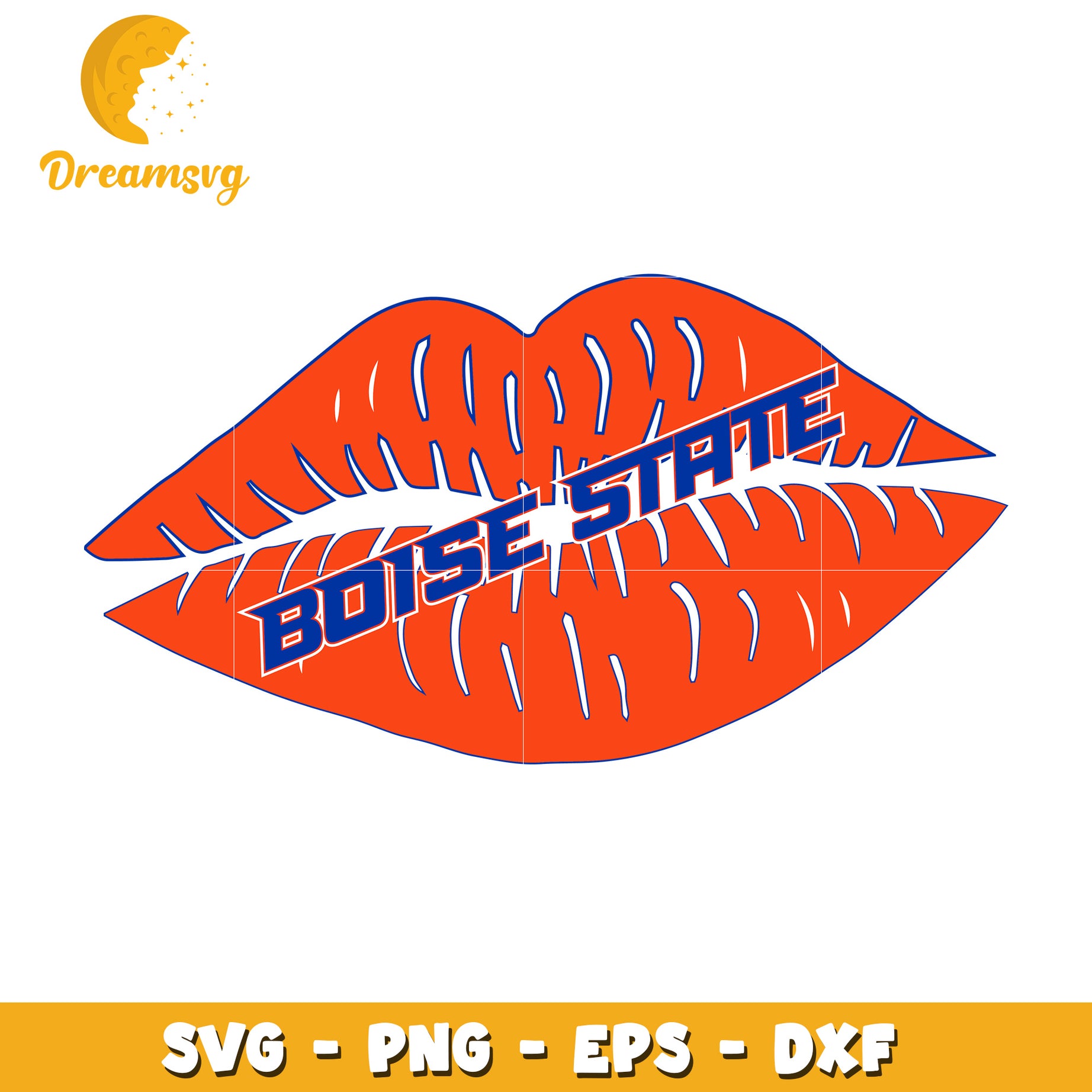 Boise State Lips SVG Cut File