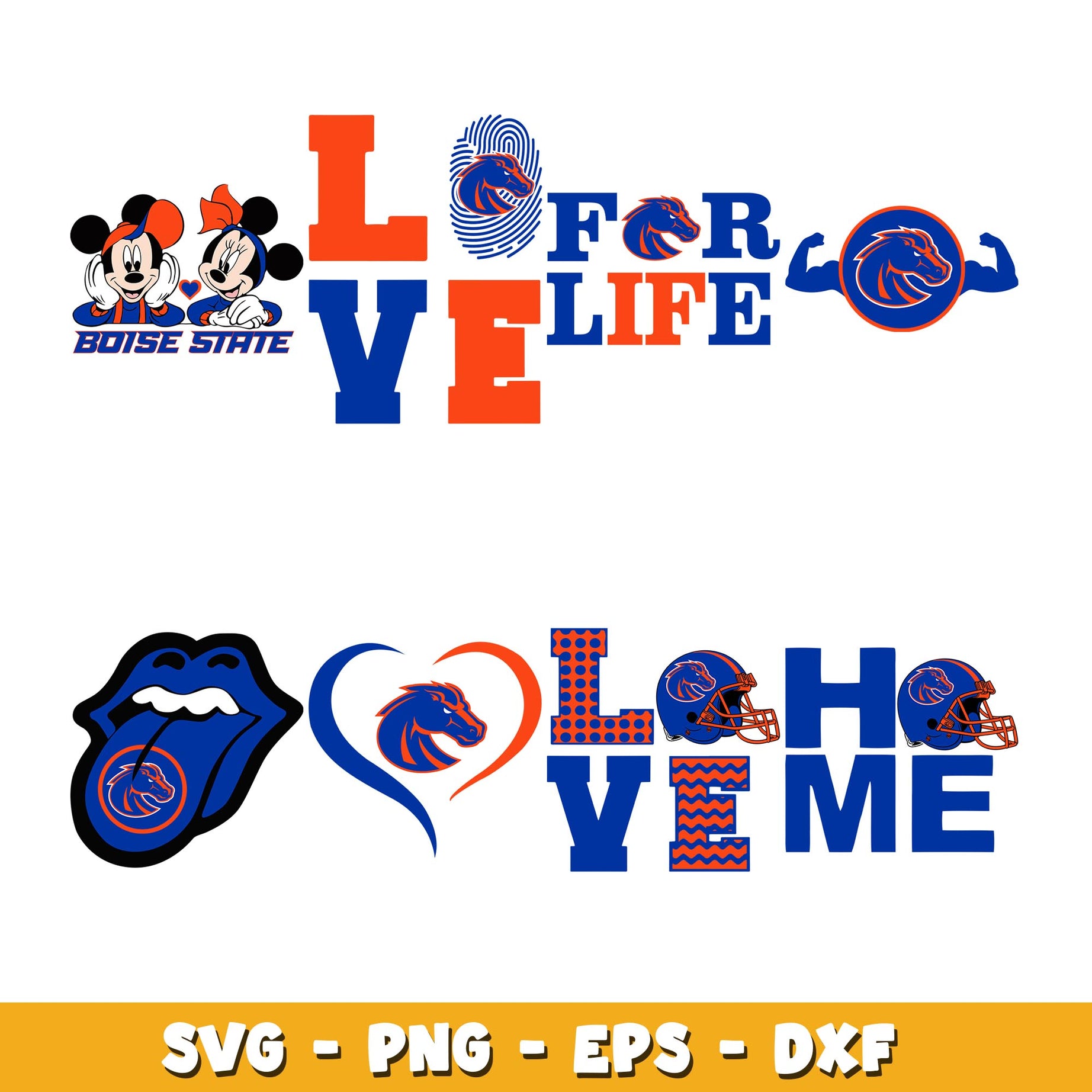 Boise State Love Bundle svg, Boise State logo svg, ncaa svg  