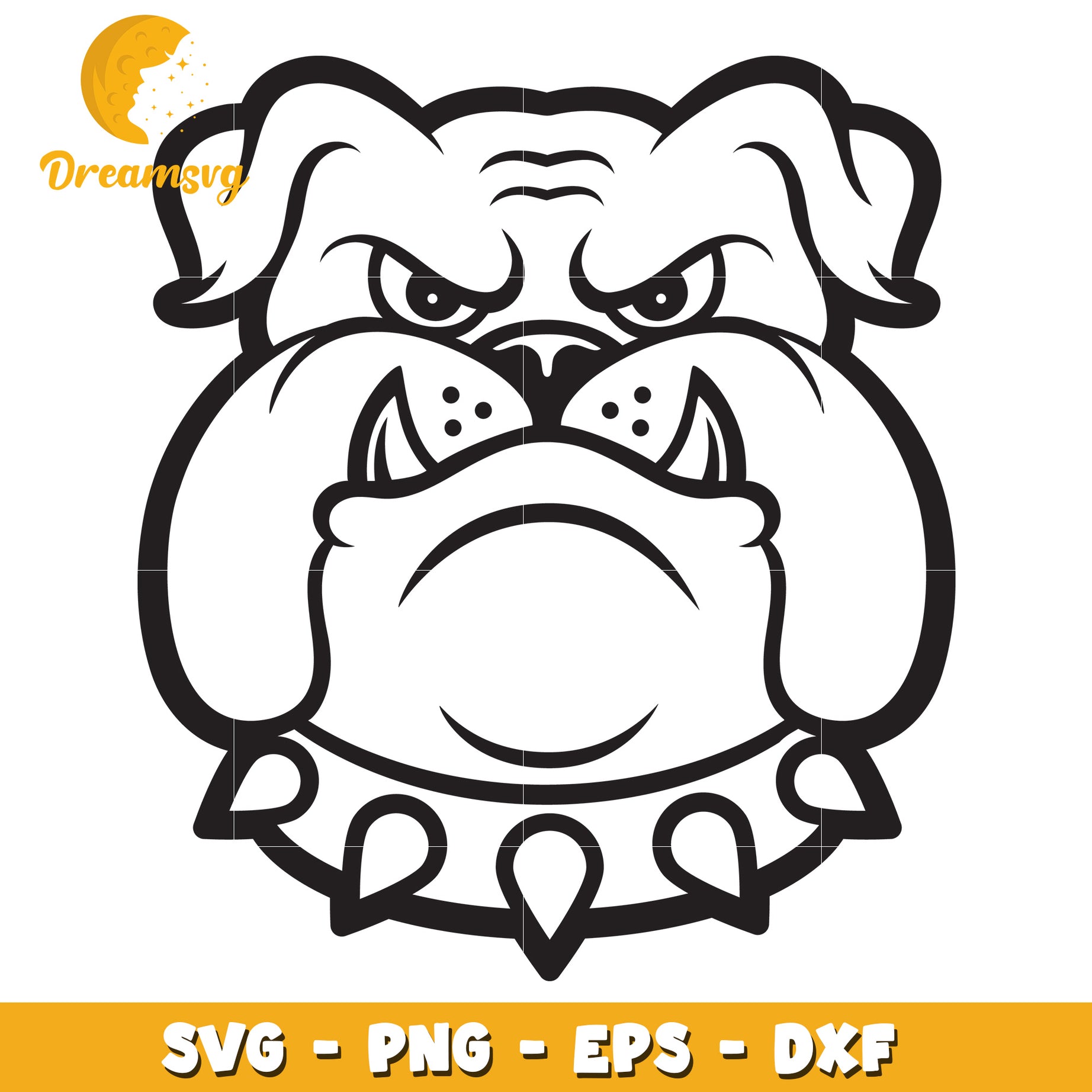 Bold Bulldog SVG Clipart for T-Shirts Crafts and Designs