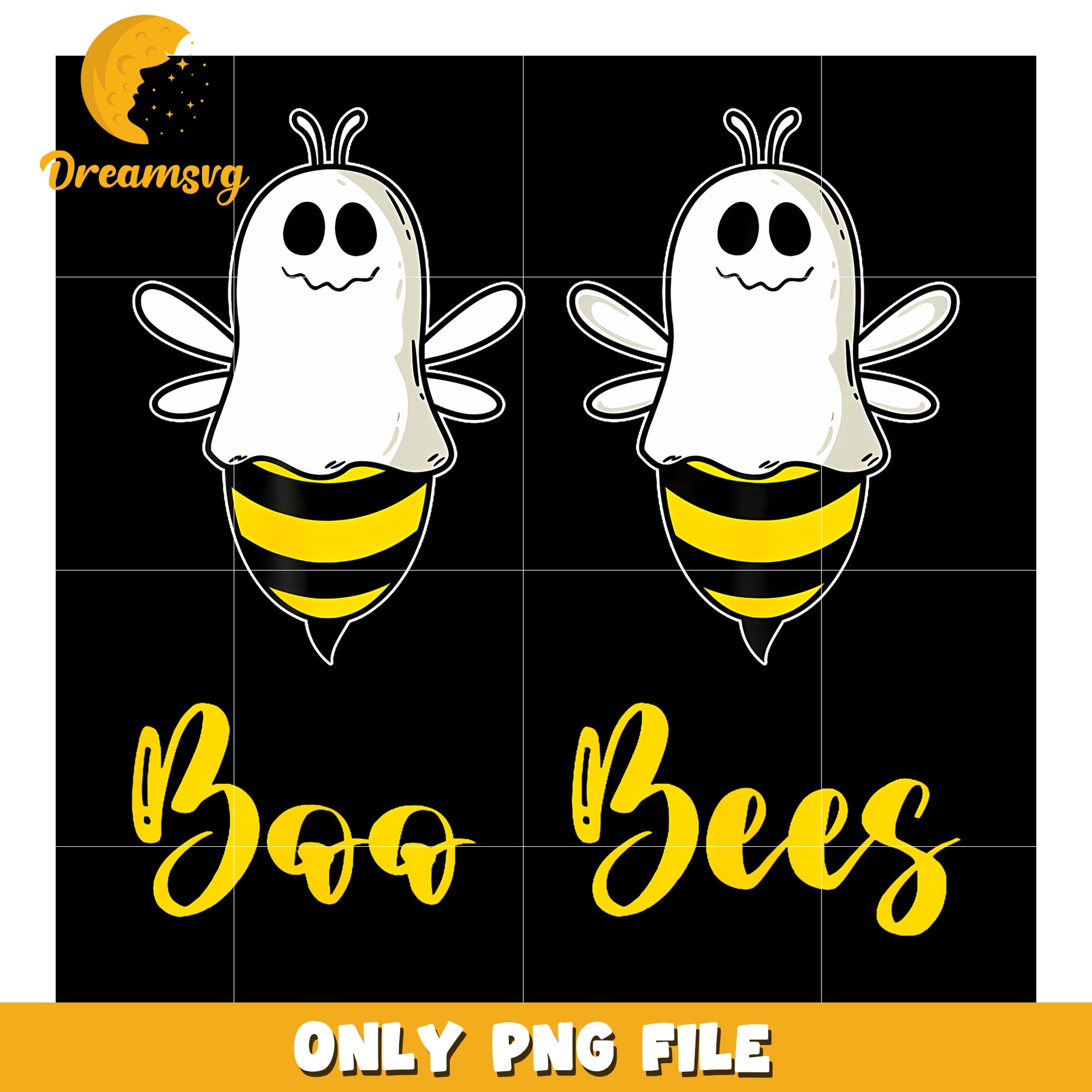 Boo Beez Funny Bee png, halloween png, spooky halloween png