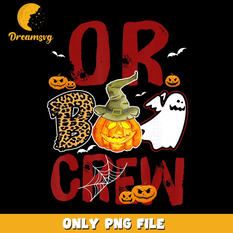 Boo Crew PNG, Halloween Theme, Pumpkin Design PNG