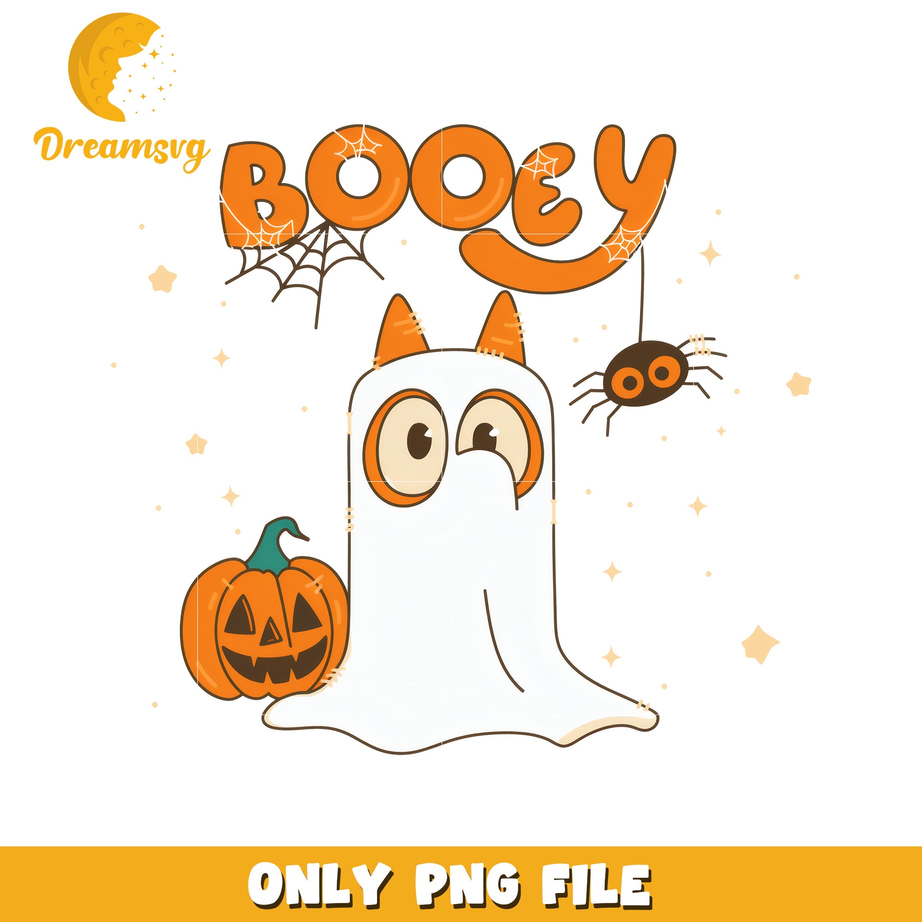 Booey cute ghost png, bluey halloween png, halloween toys png