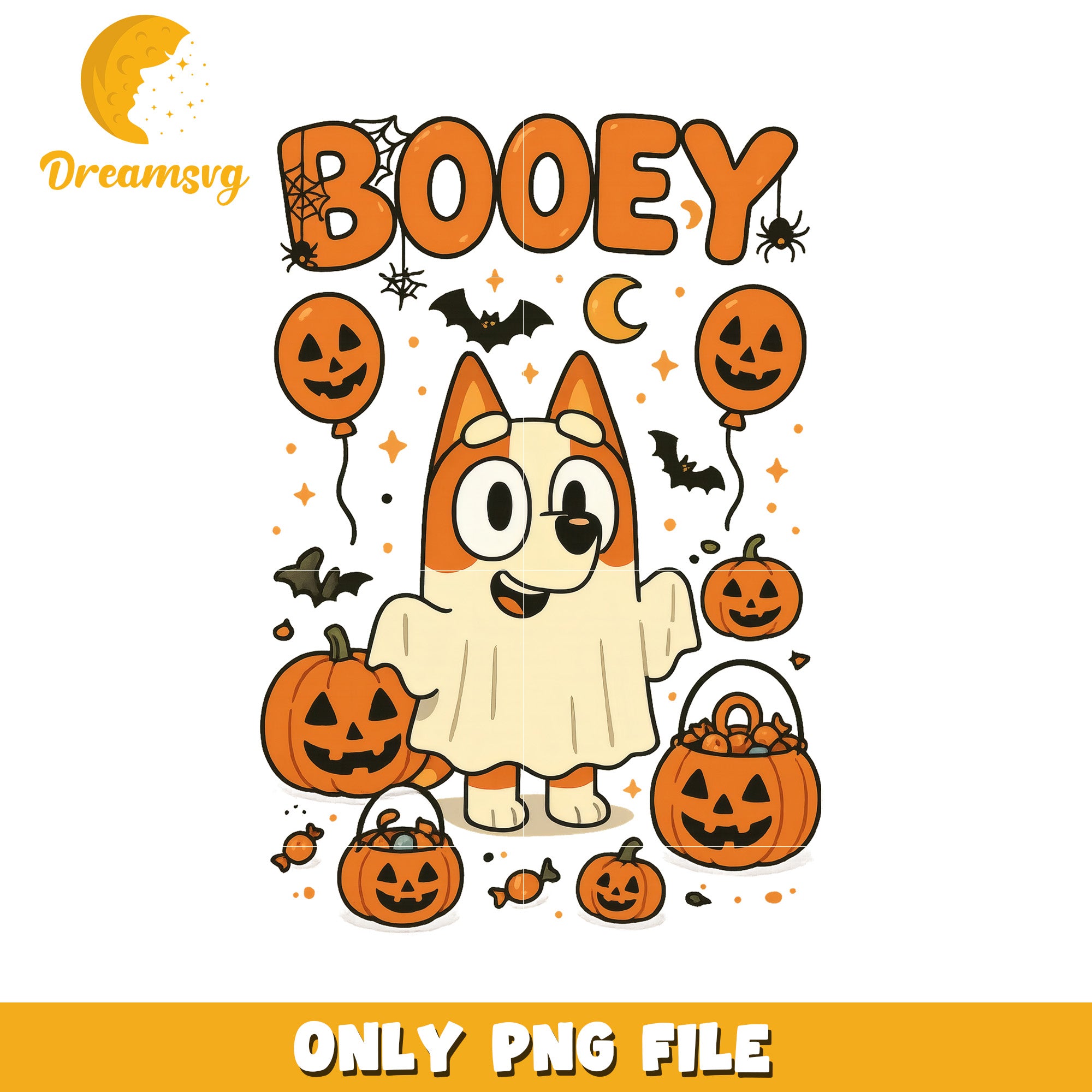 Booey halloween design png, spooky bluey png, halloween costumes png