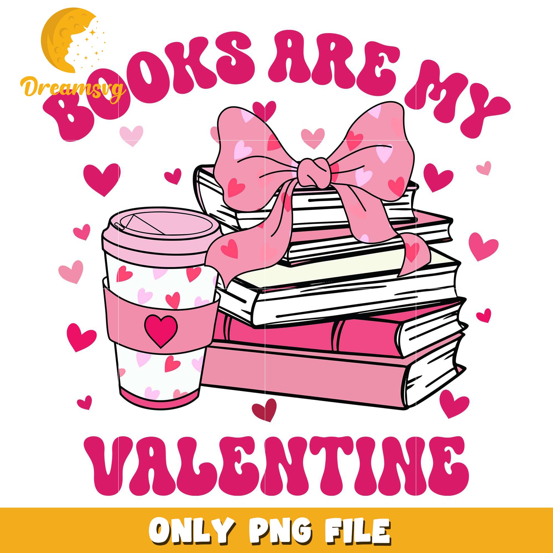 Books are my valentine png, book png, be my valentine png