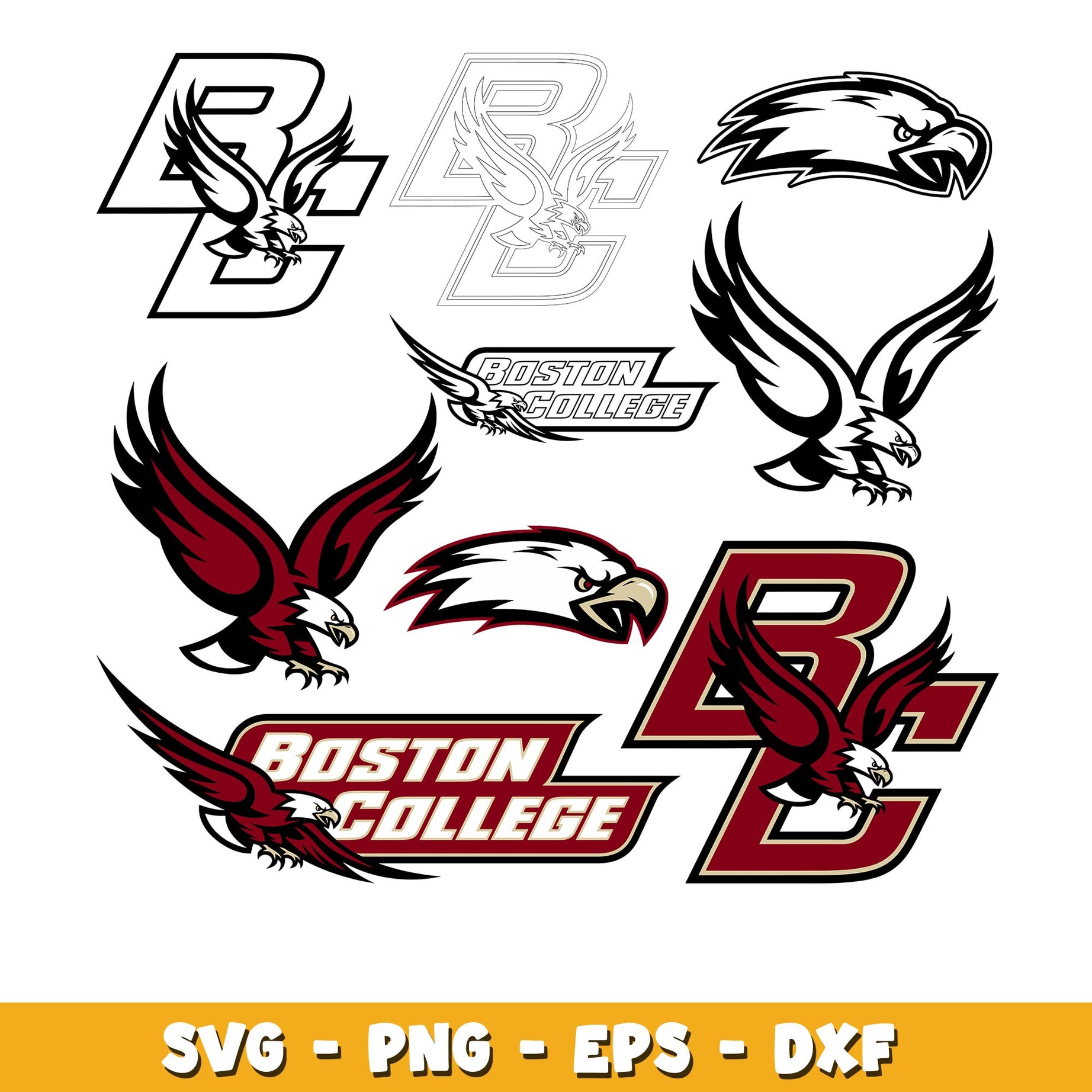 Bundle Boston College Eagles svg, Boston College Eagles logo svg, ncaa svg 