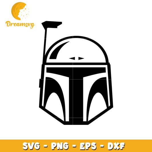 Bounty Hunter Helmet Design SVG for Crafting Projects