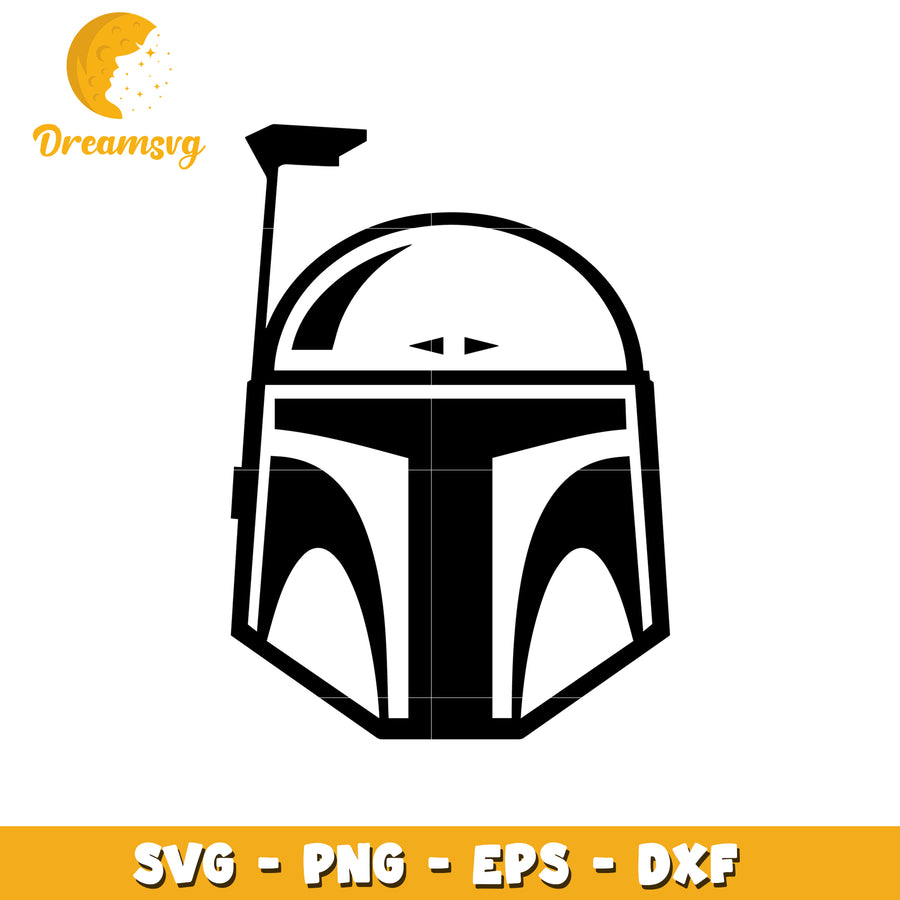 Bounty Hunter Helmet Design SVG for Crafting Projects