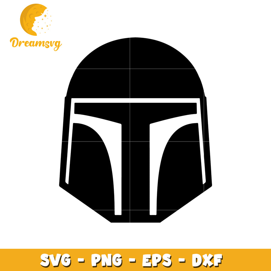 Bounty Hunter Helmet SVG for Creative Projects and Crafts