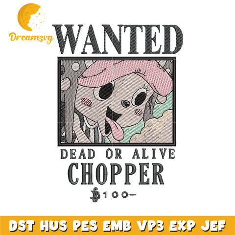 Bounty chopper embroidery design