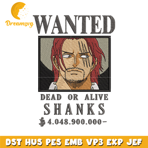 Bounty shanks embroidery design