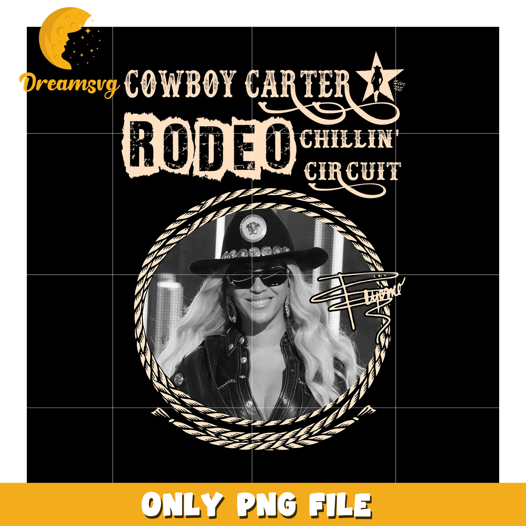 Bowboy carter rodeo chillin circut png, western cartoon style png, cowboy event design png