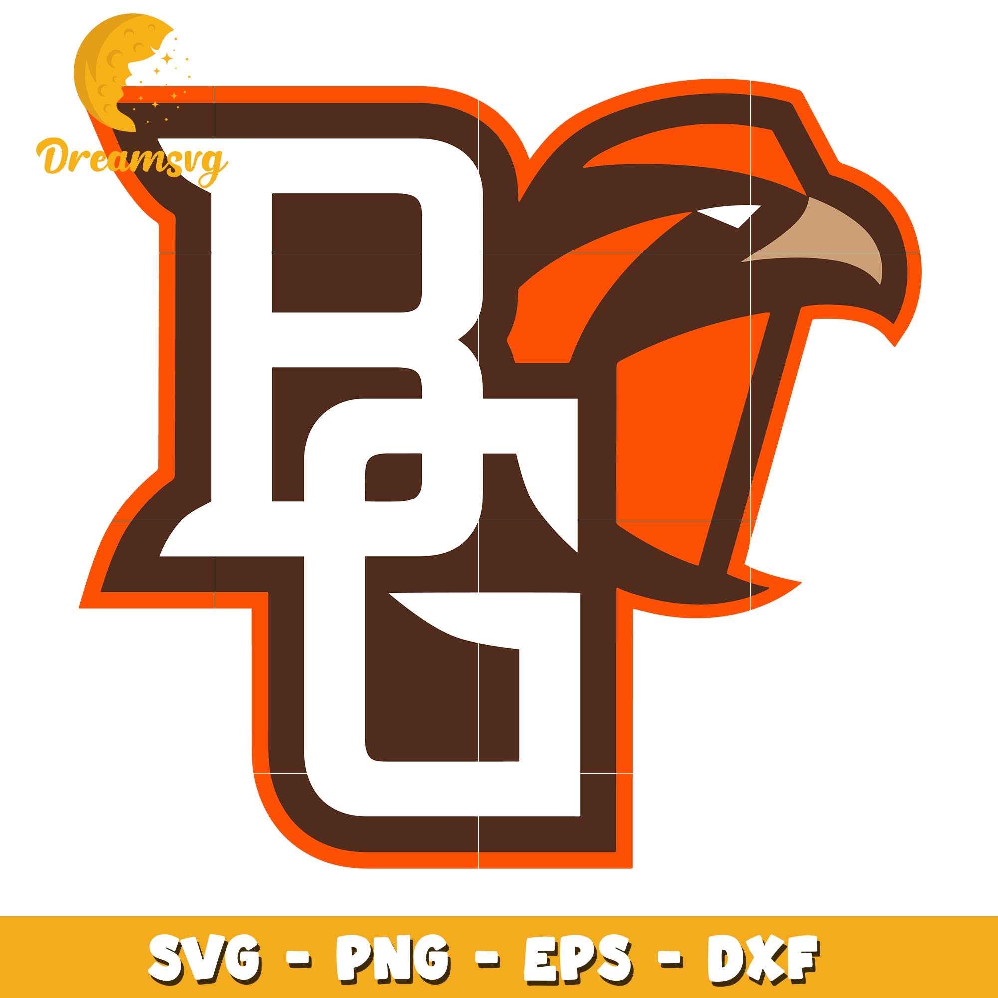 Bowling Green Falcons Logo SVG Vintage Design for Crafts 60 Characters