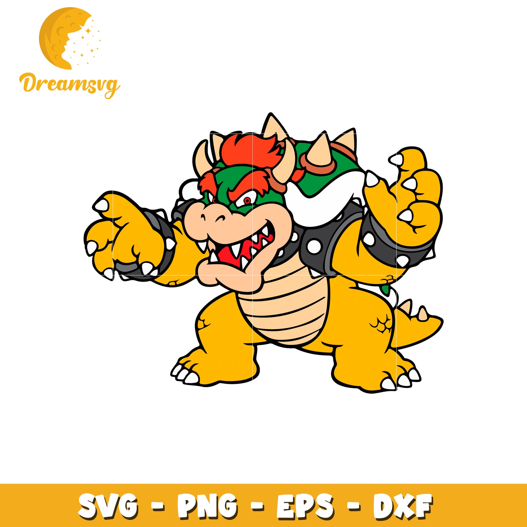 Bowser Character SVG File Cartoon Art for Crafting