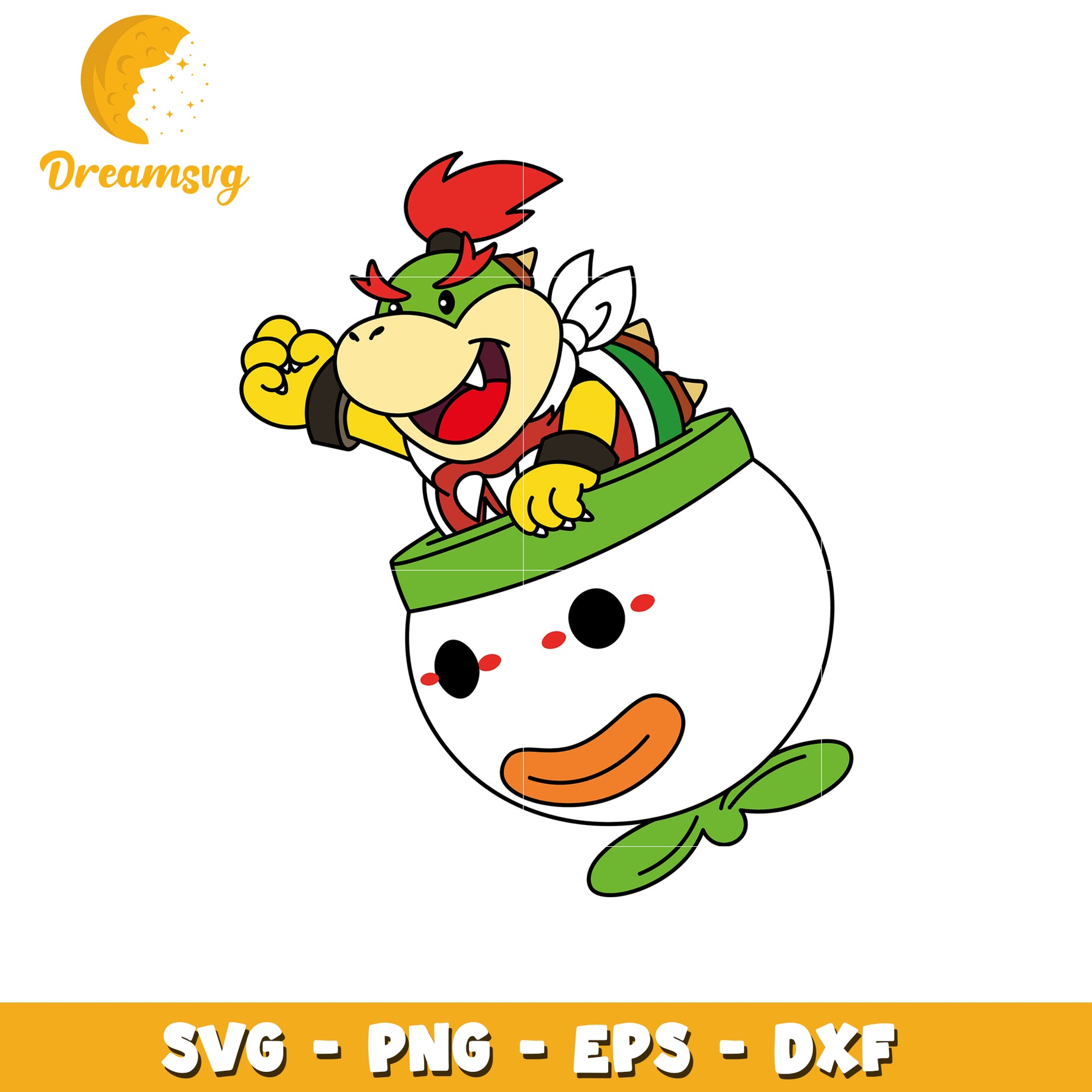 Bowser Junior Character SVG for Crafting and Design Projects