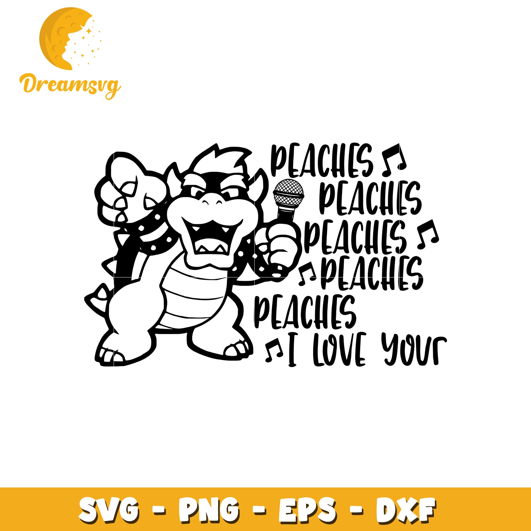 Bowser Peach SVG Cut File